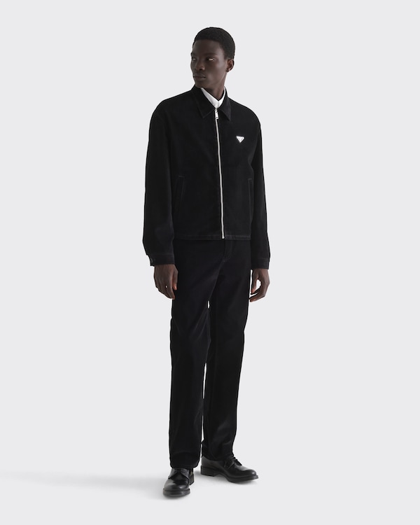 Cotton velvet blouson jacket - 黑色 Cotton velvet blouson jacket - 黑色