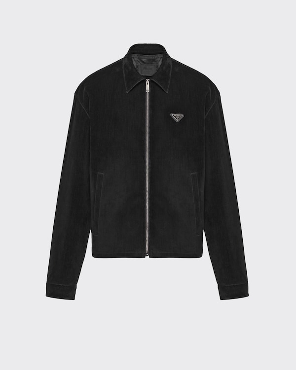 Cotton velvet blouson jacket - 黑色 Cotton velvet blouson jacket - 黑色