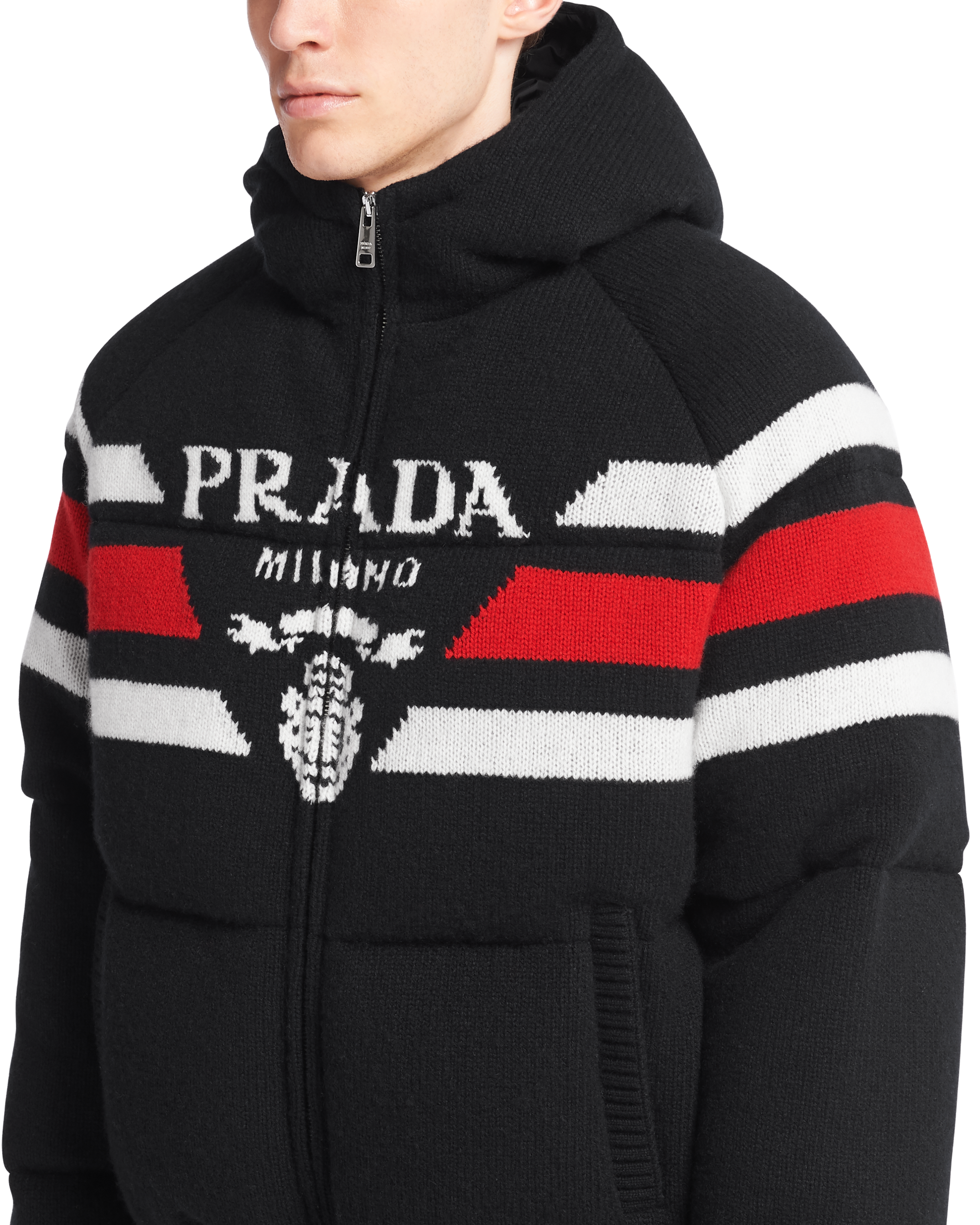 Prada wool and hotsell cashmere puffer jacket