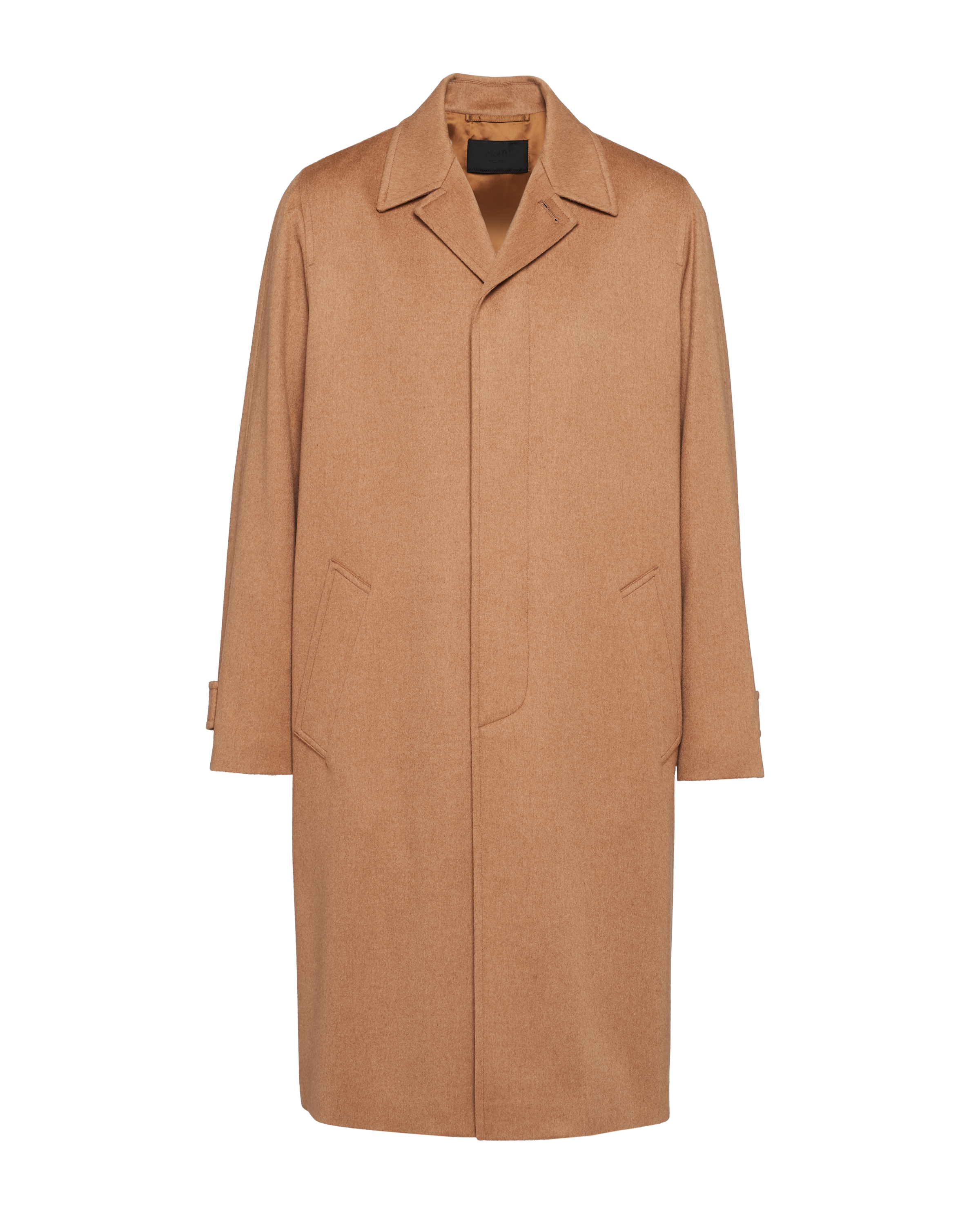 Prada Camel-hair Coat In Camel Brown