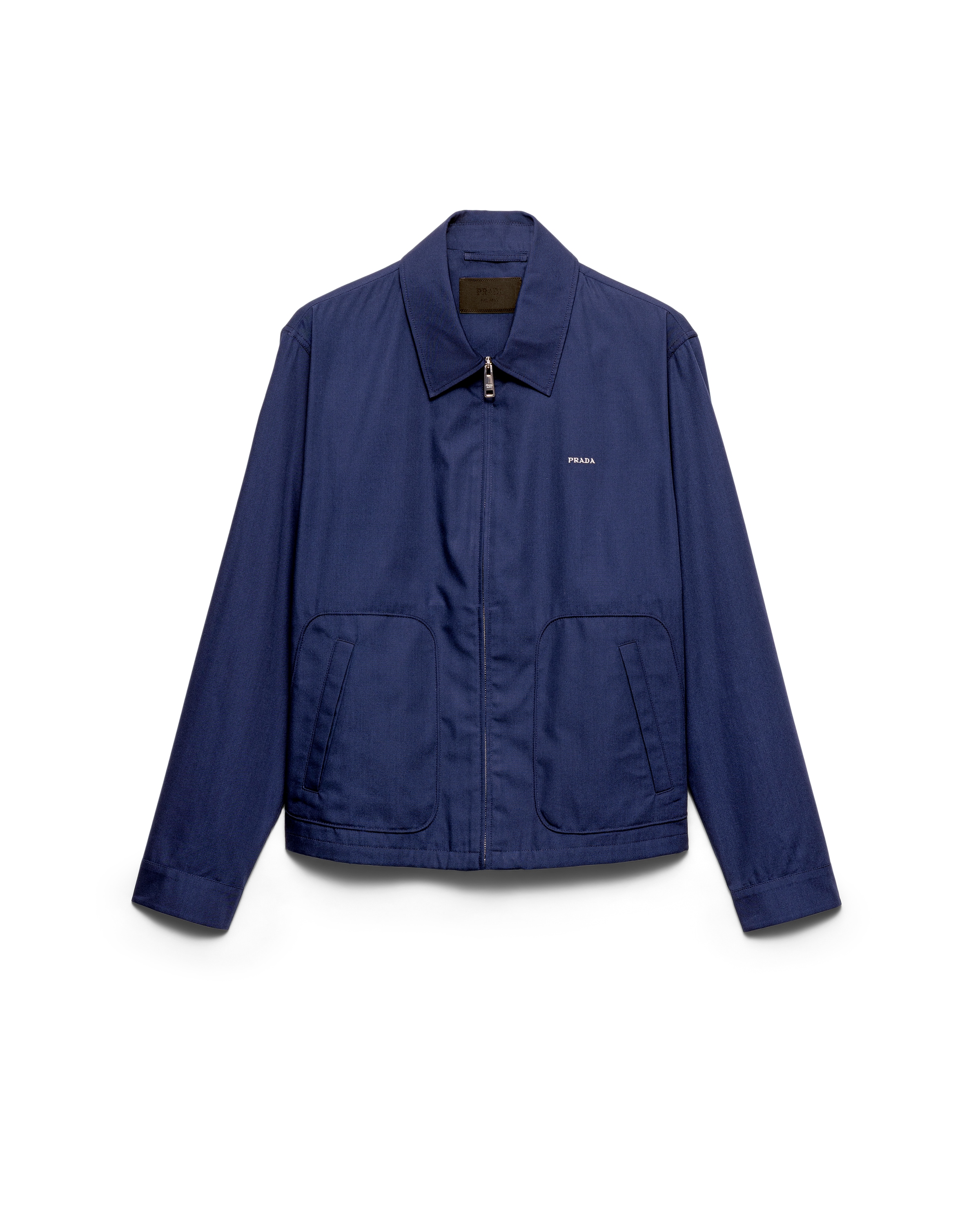 Prada Mens Blue Technical Cotton-blend Blouson Jacket In Blue