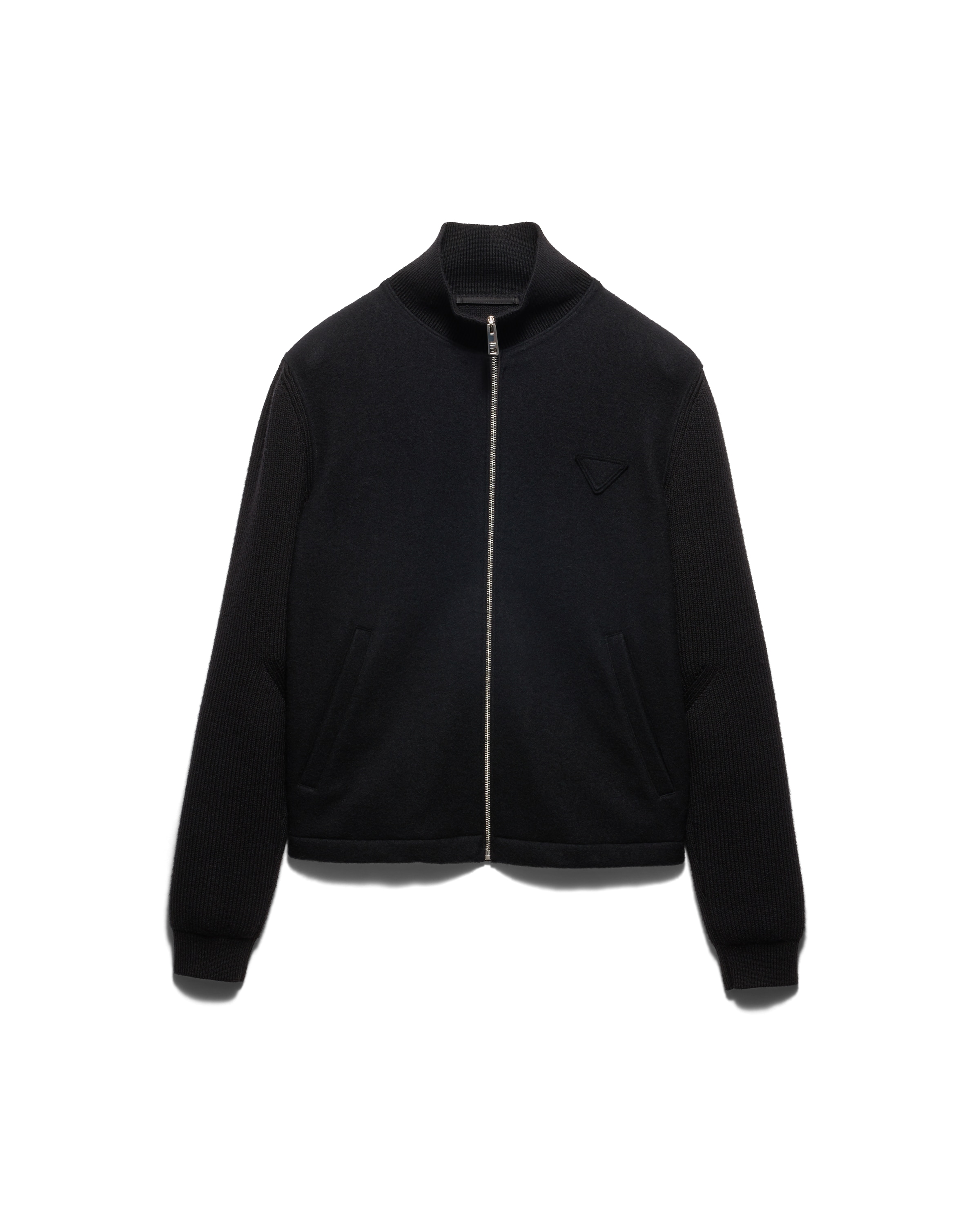 Prada Cardigan Zippé En Laine Et Cachemire, Homme, Noir, Taille 54