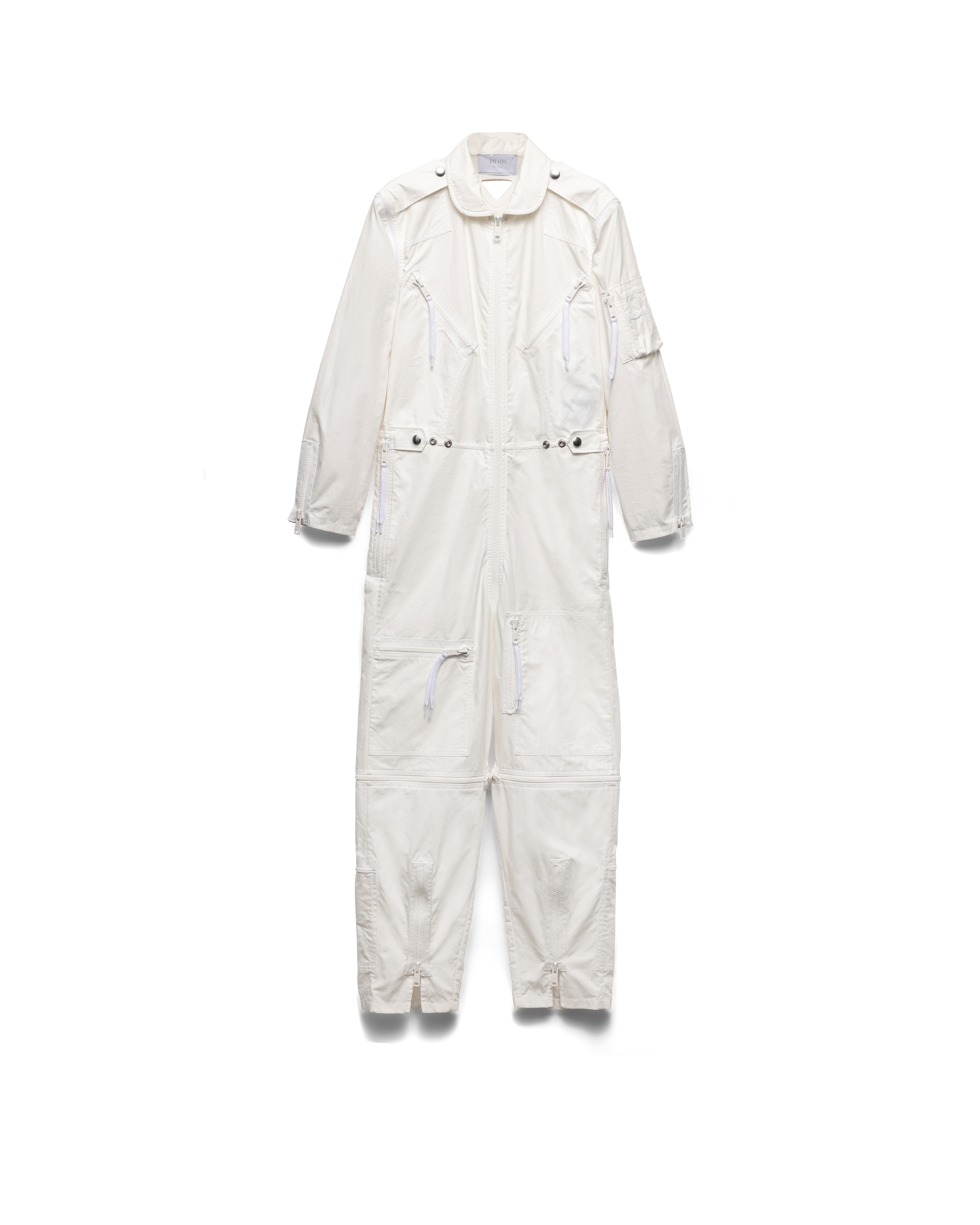 Prada Tuta In Cotone, Uomo, Bianco, Taglia L