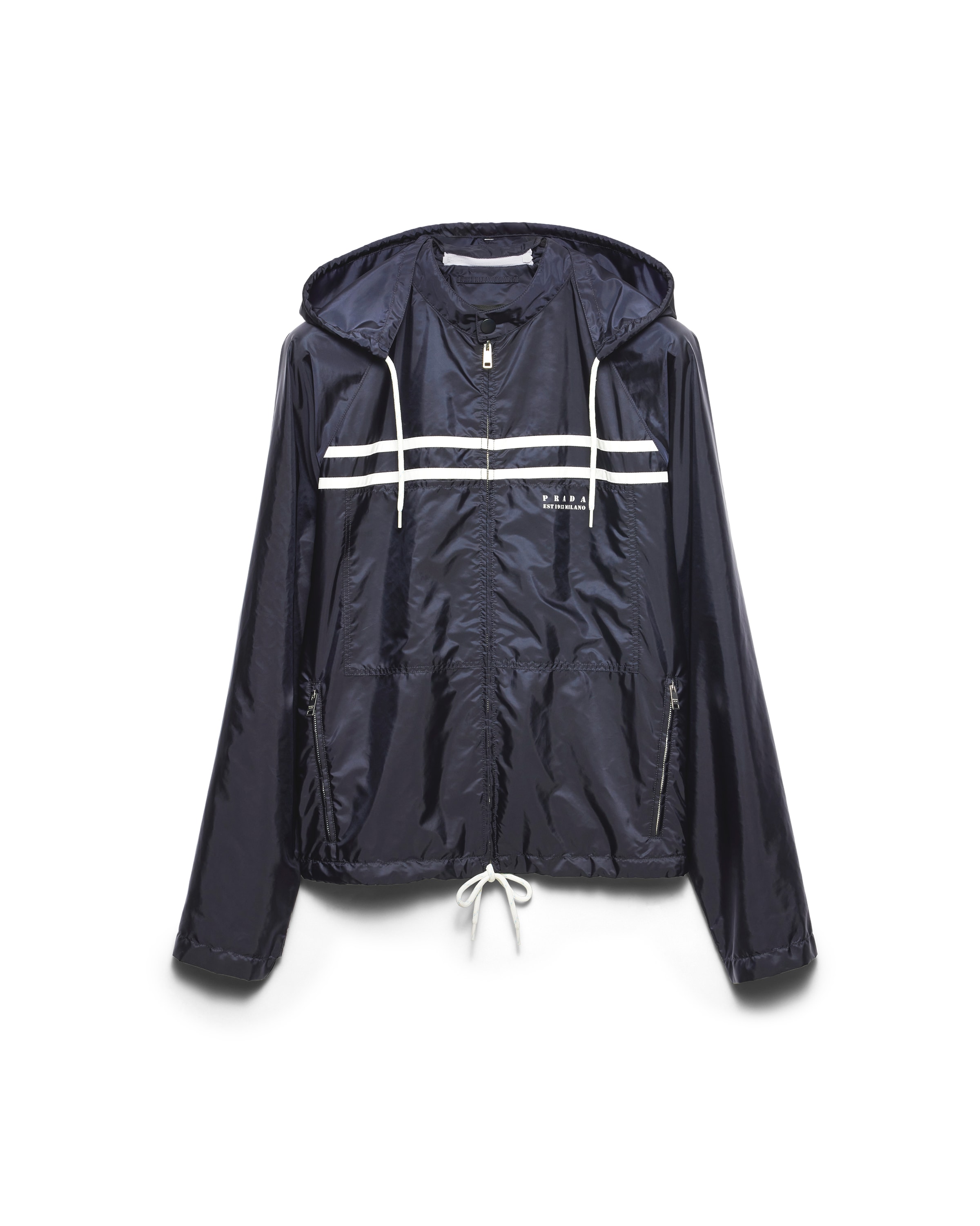 Prada Re-nylon Adaptable Oversized Jacket In Blue