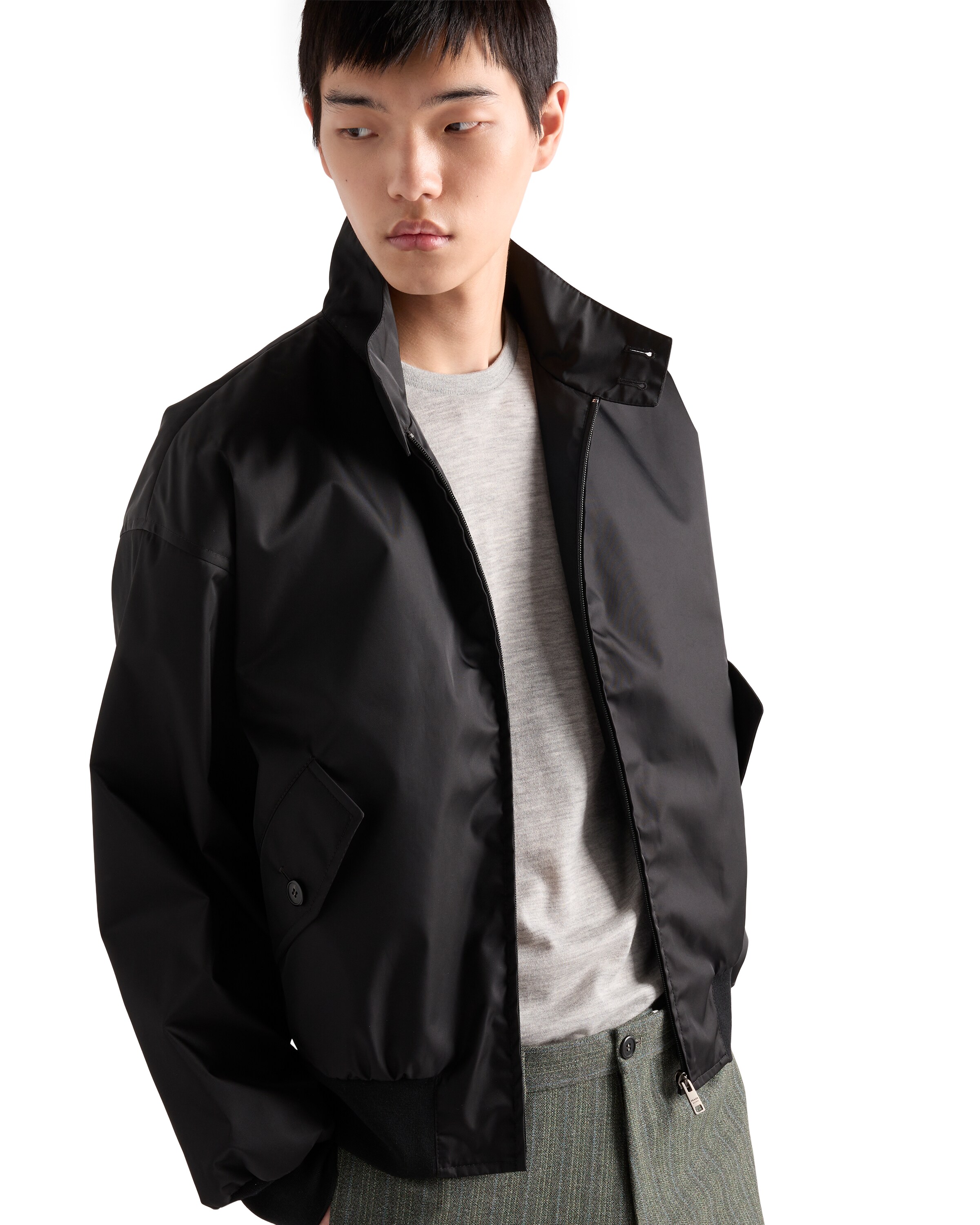 Prada Men's Re-nylon Jacket In Black