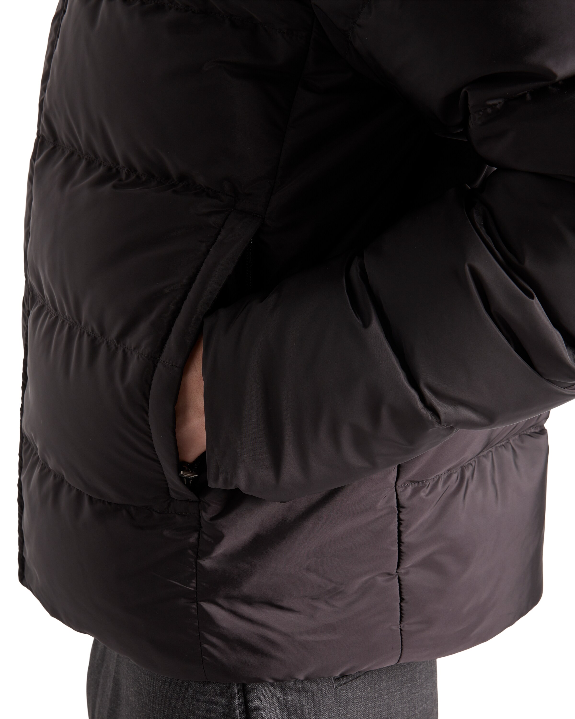 Prada Men's Medium-weight Re-nylon Down Jacket In Brown