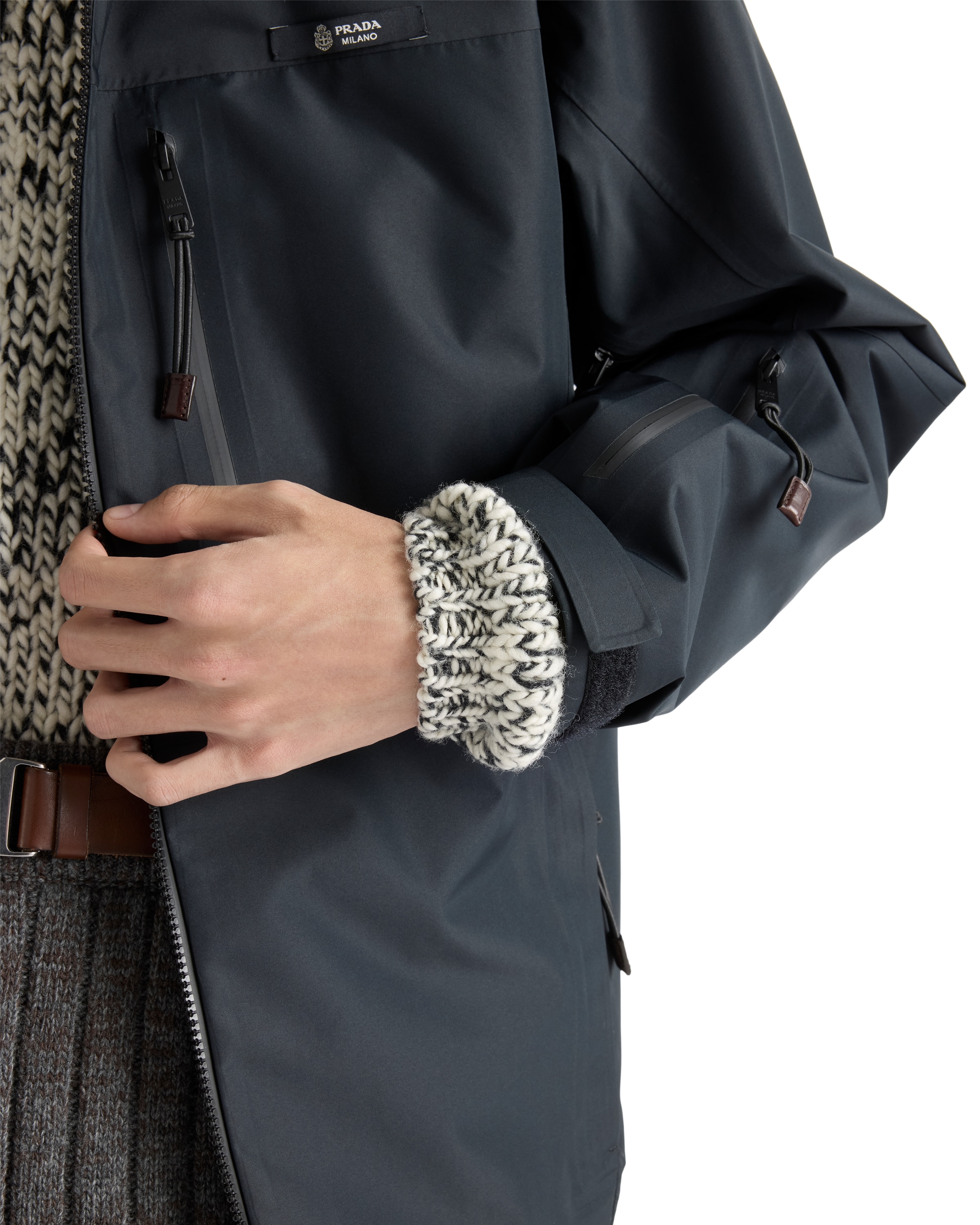 Prada Men's Technical Fabric Jacket In Black