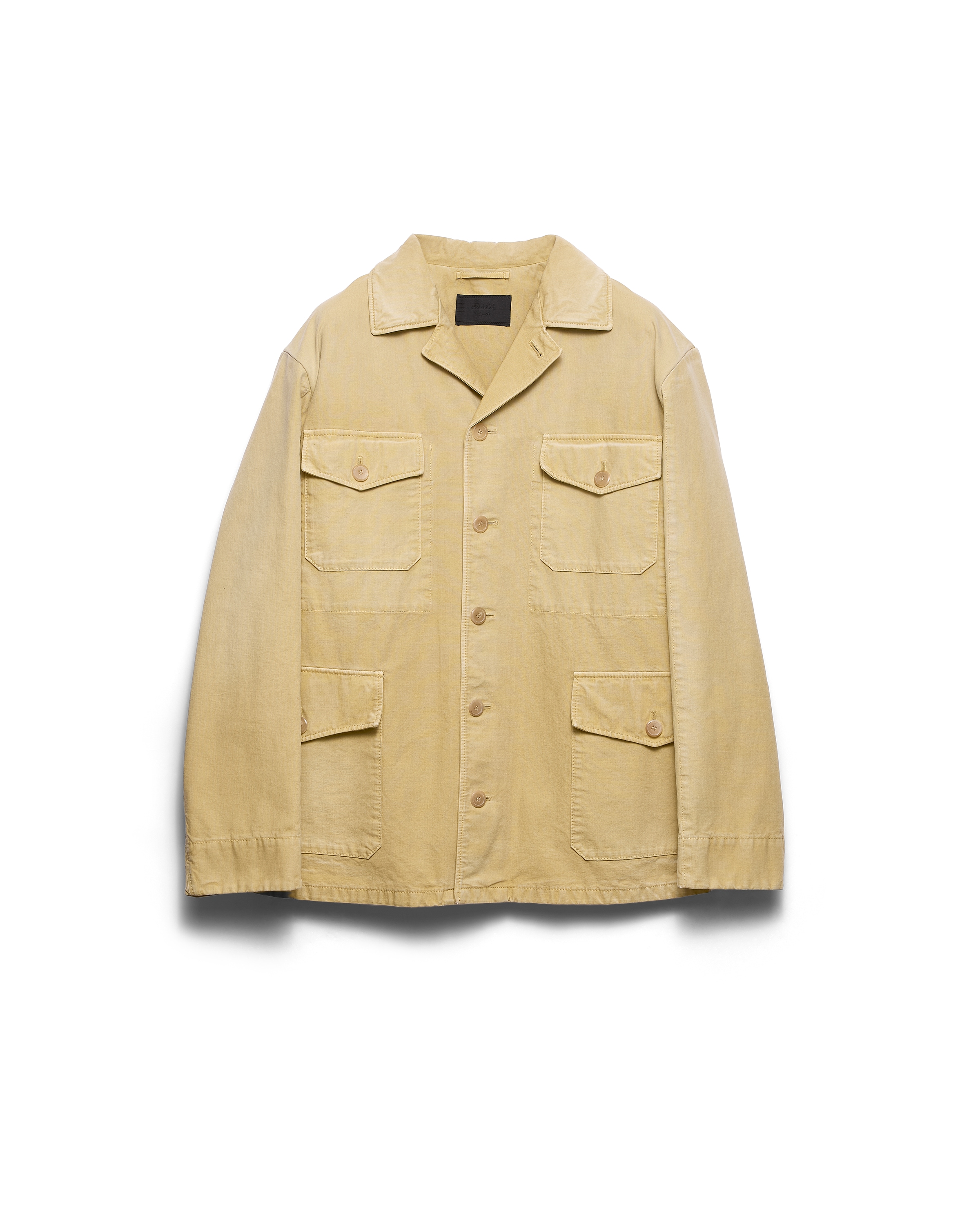 Prada Patch-pockets Button Jacket In Brown