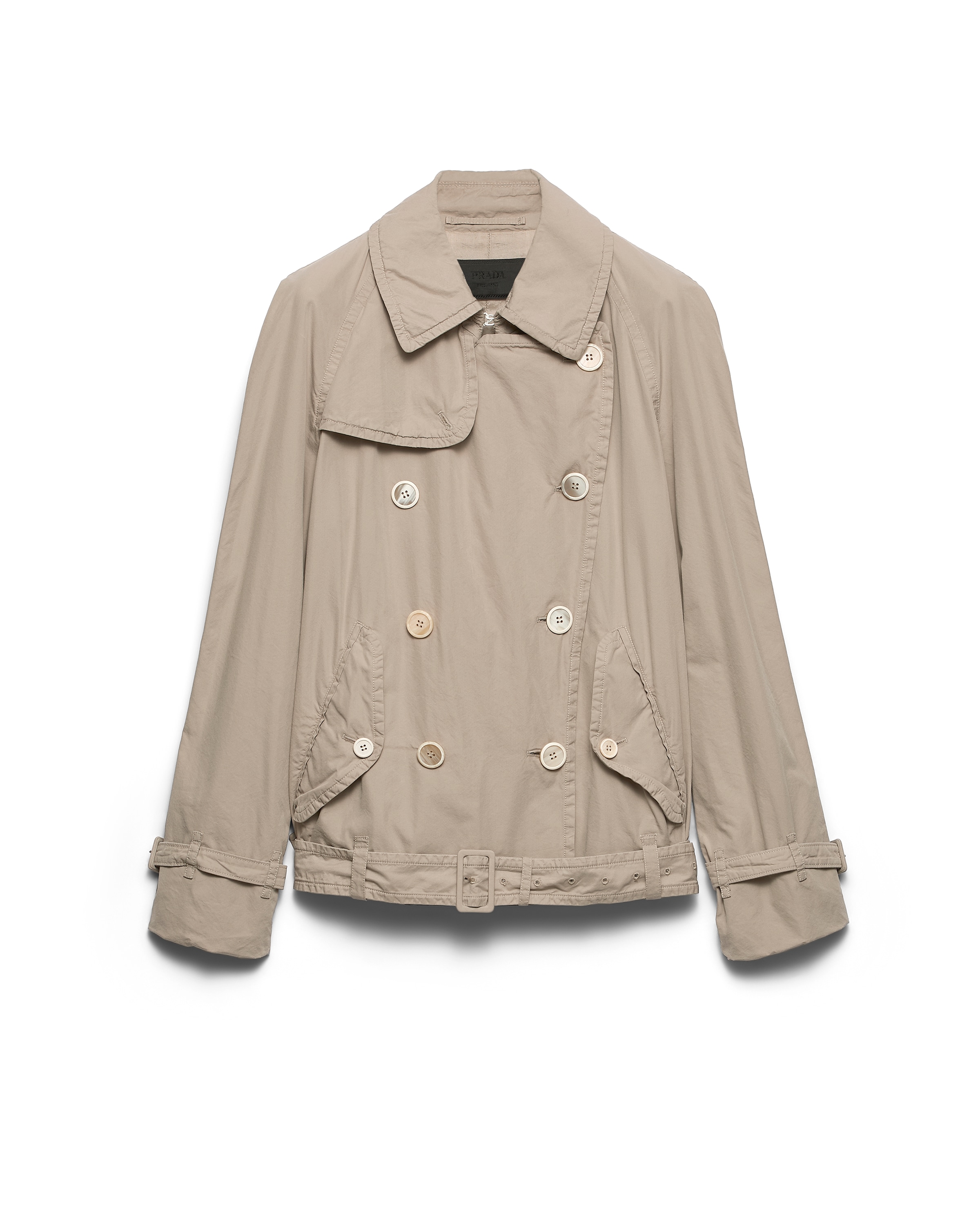 Prada Men's Technical Cotton Jacket In Neutral
