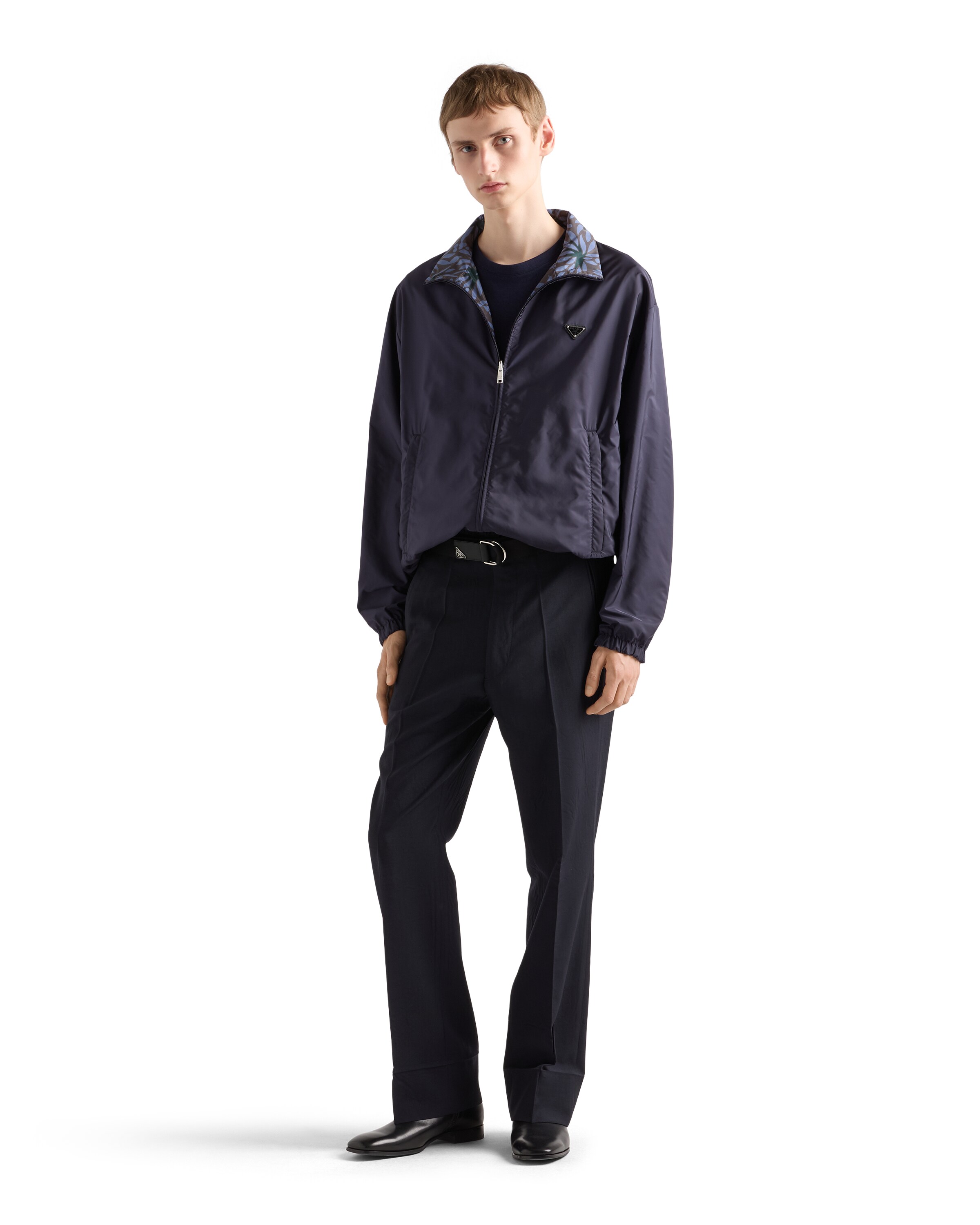 Prada Mens Blue Reversible Re-nylon Jacket In Blue