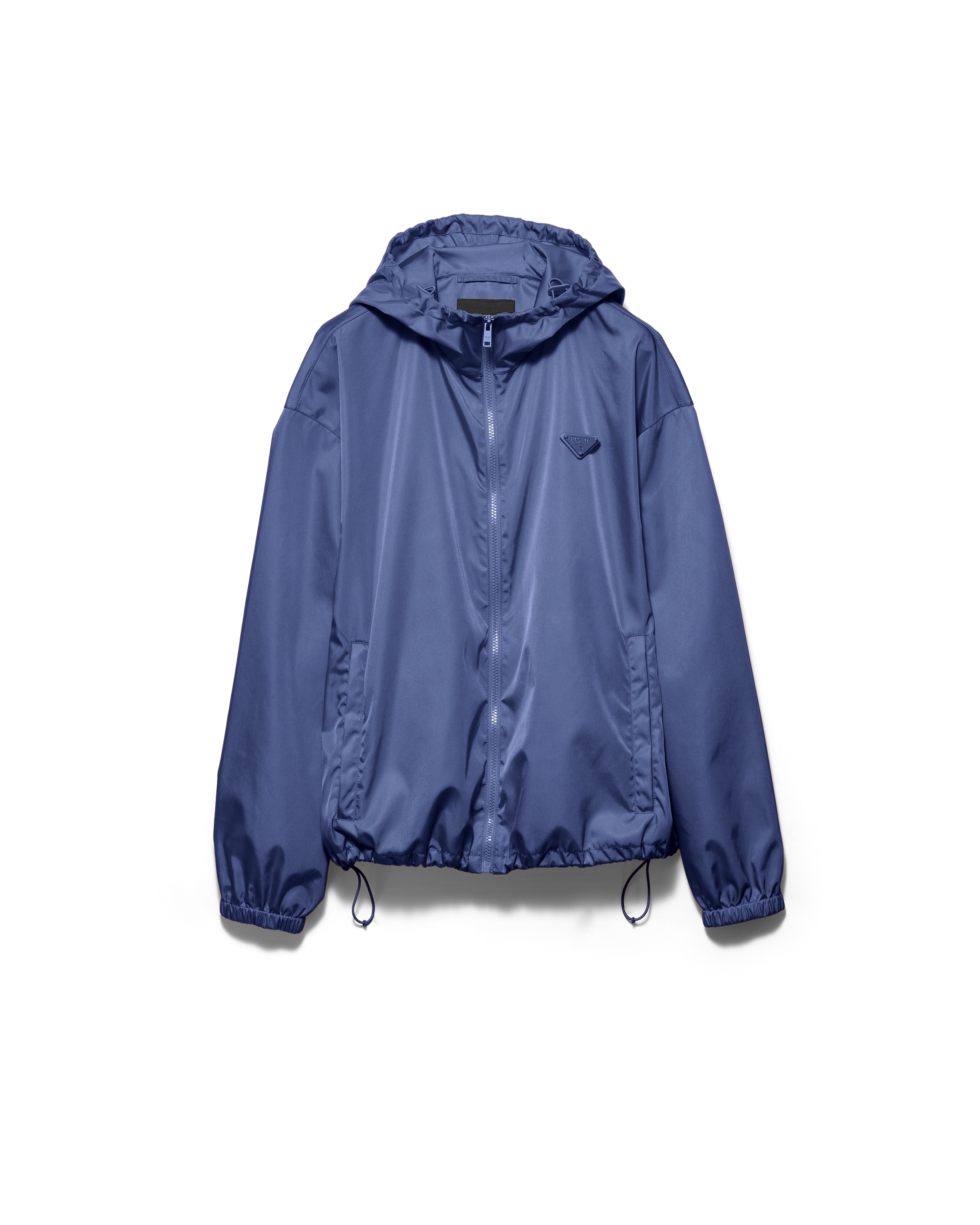 Prada Re-nylon Rain Jacket, , Baltic Blue, Size L