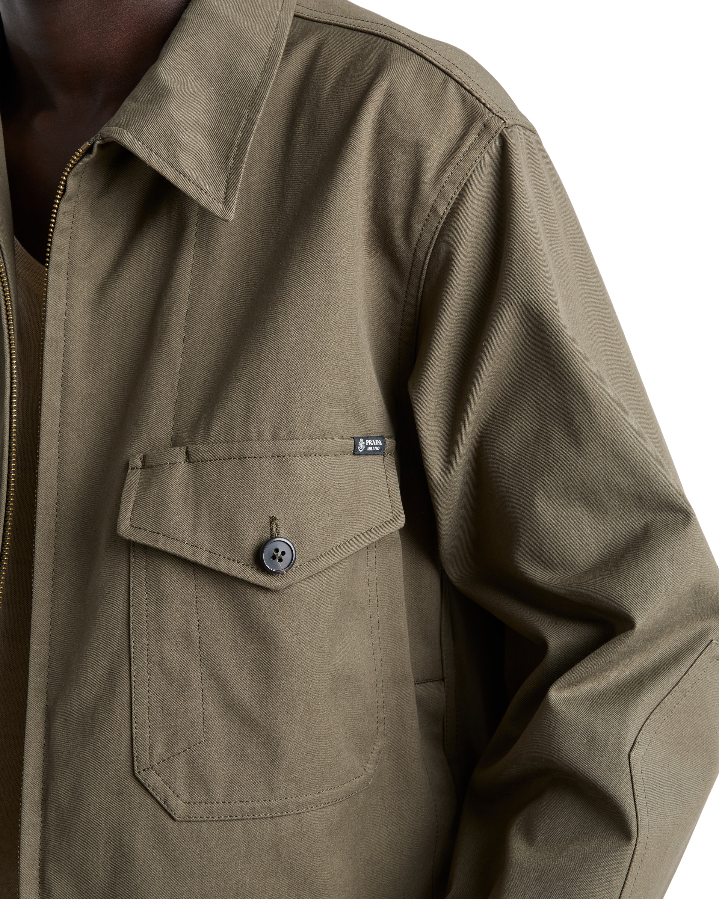 Prada Technical Fabric Jacket In Gray