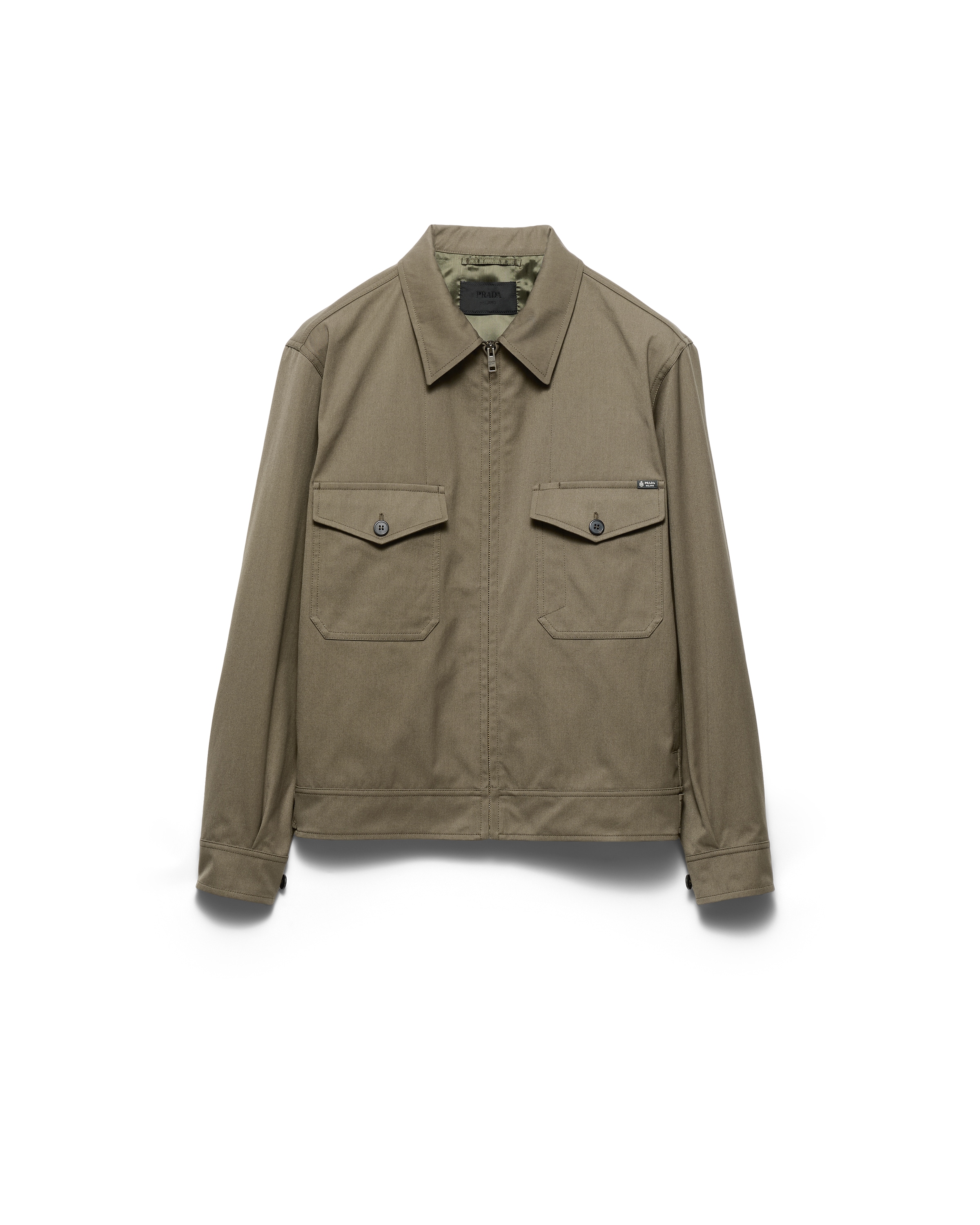 Prada Technical Fabric Jacket In Gray