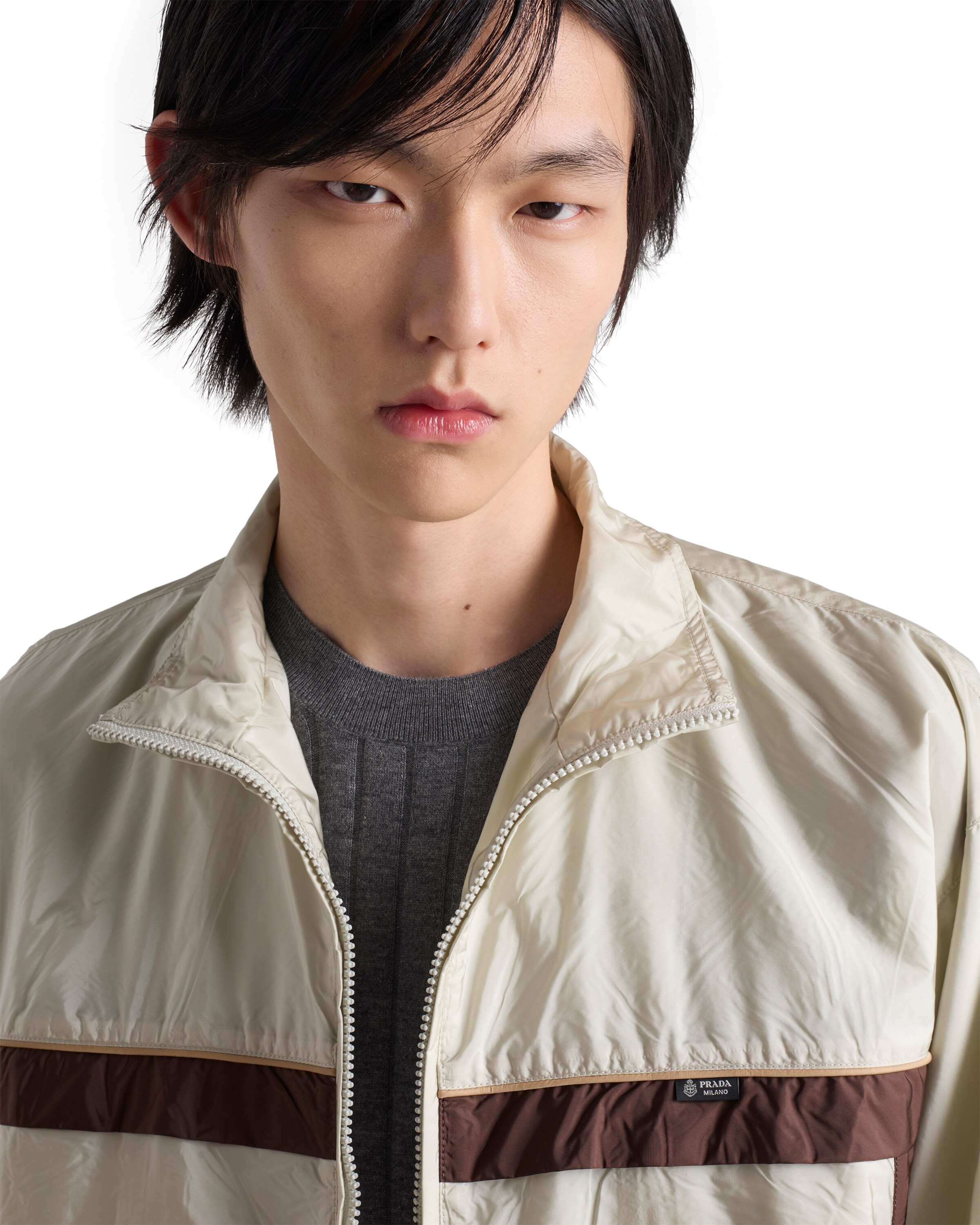 Prada Men's Re-nylon Jacket In Neutral