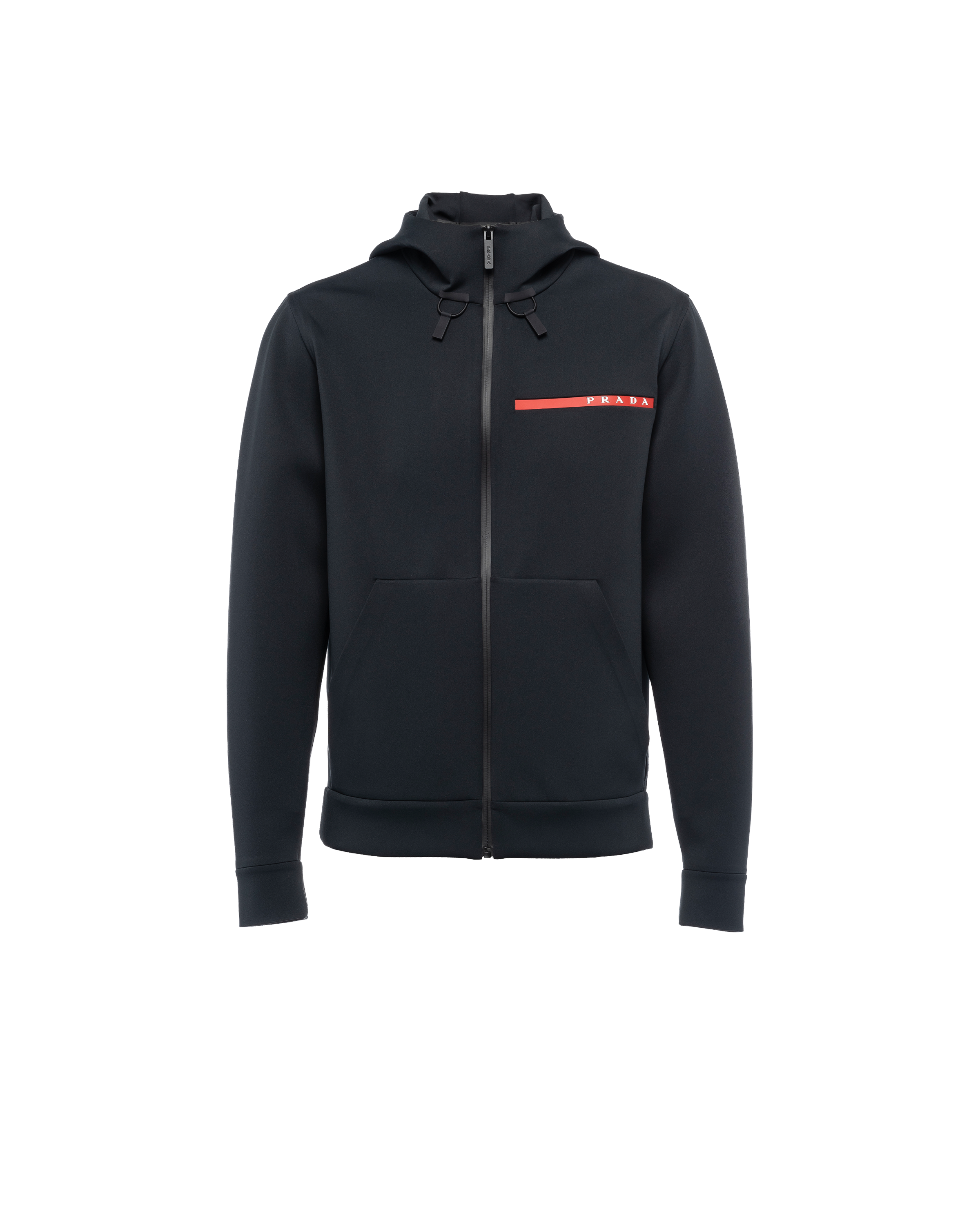 Prada Long-sleeved Zipper Casual Jacket In Black