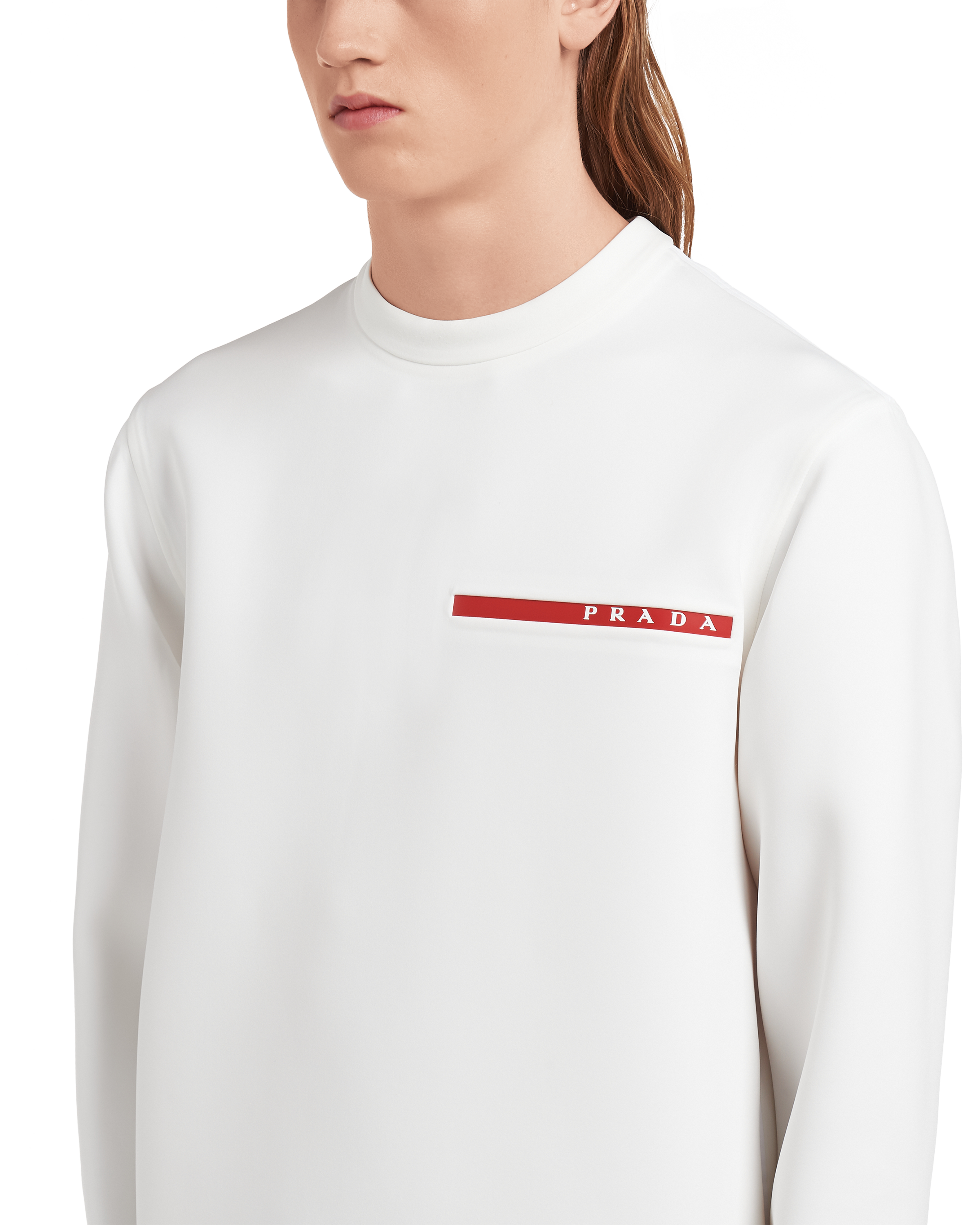 prada double technical jersey sweatshirt