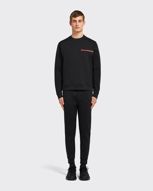 Prada black sweatshirt clearance