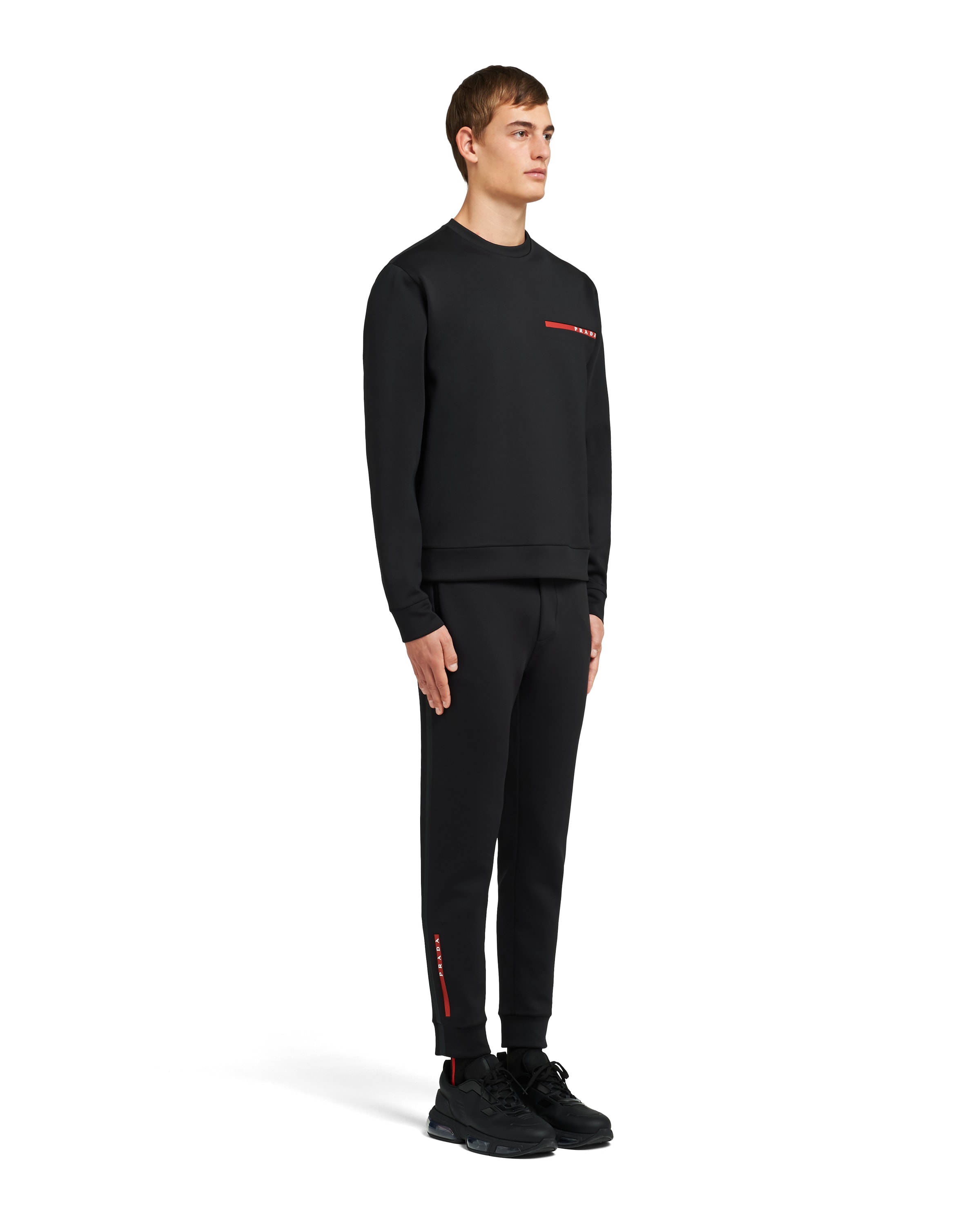 double technical jersey sweatshirt