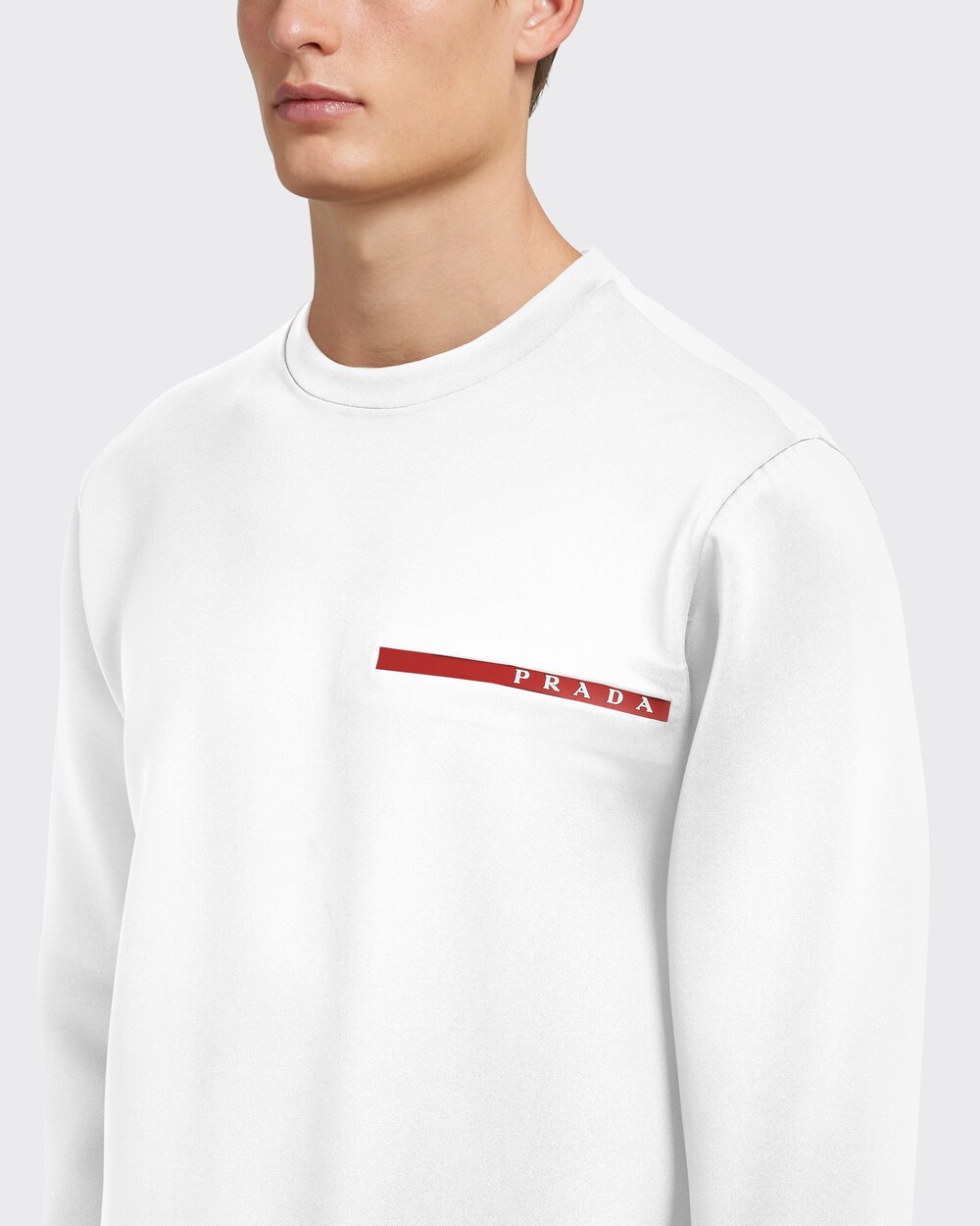 prada double technical jersey sweatshirt