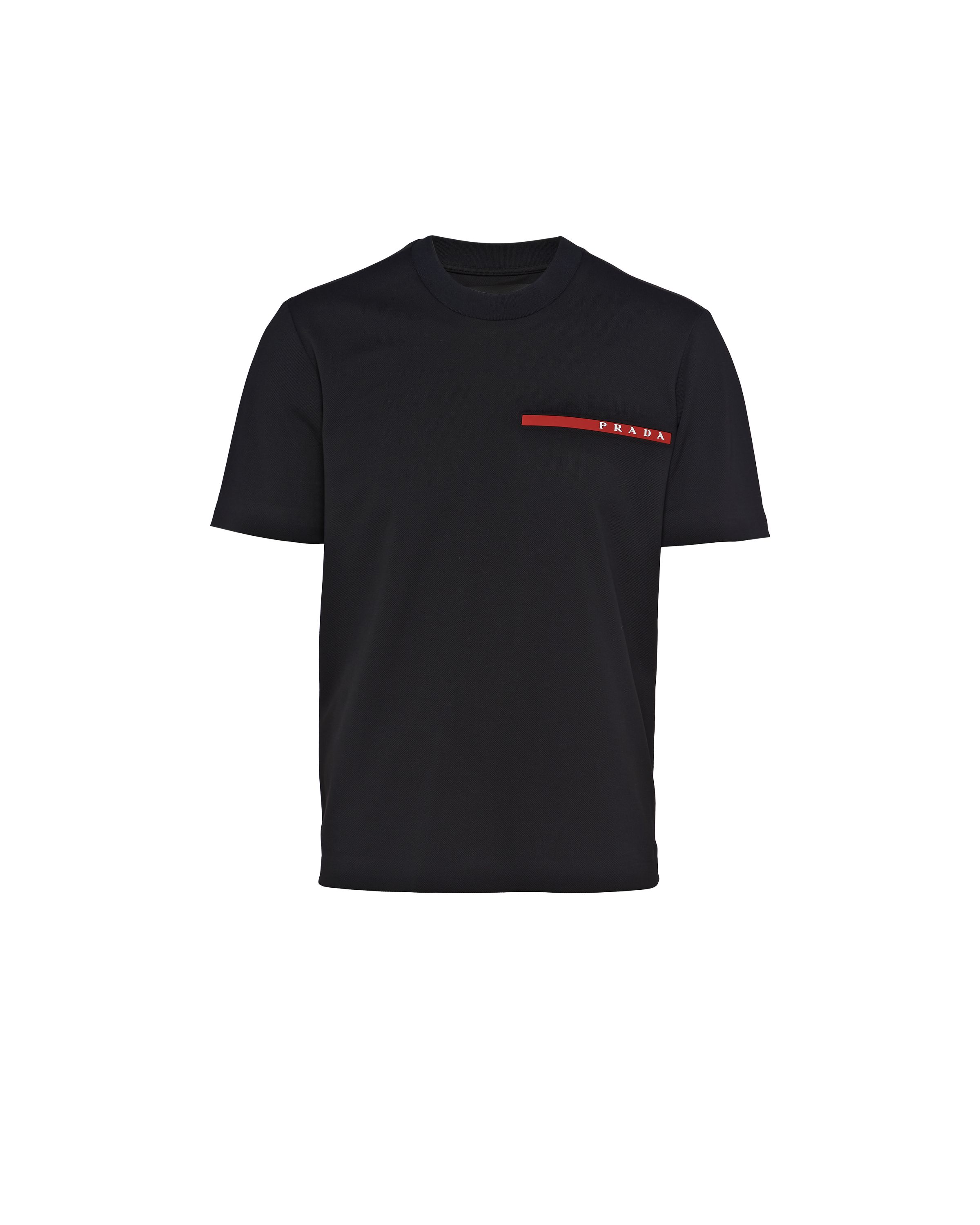 Prada Piqué T-shirt In Black