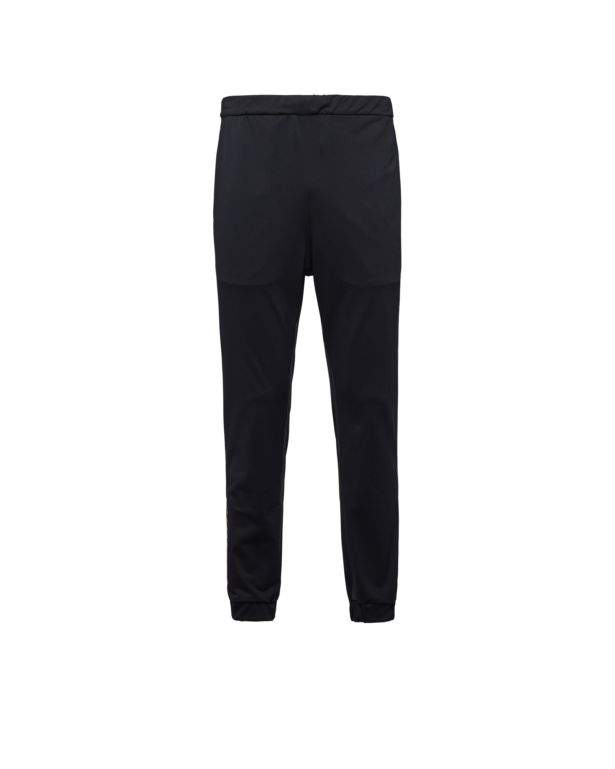 Prada Piqué Pants With Tape Seams, Men, Black, Size XL