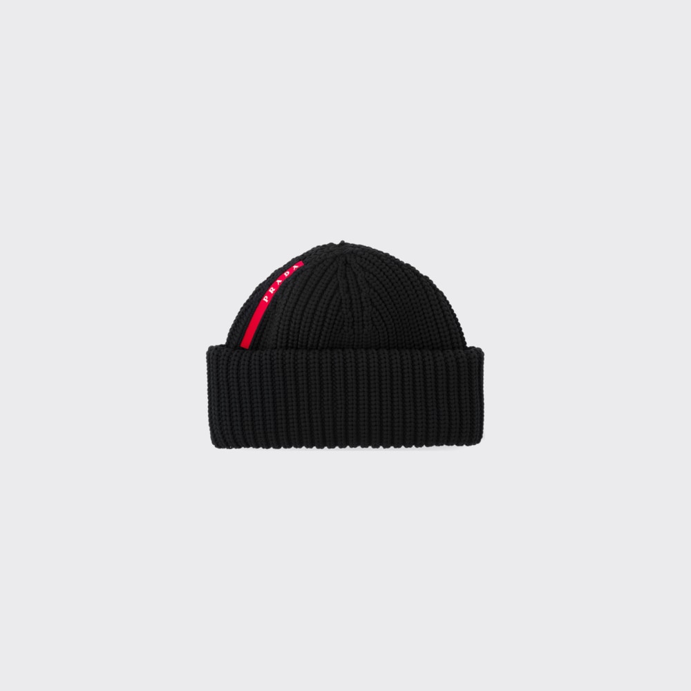 Prada Tec Rec Nylon Ribbed Beanie 1