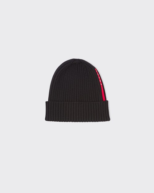 Black Wool beanie | Prada