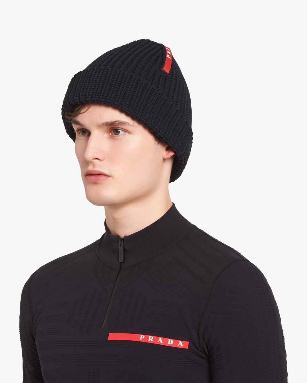 prada ribbed beanie