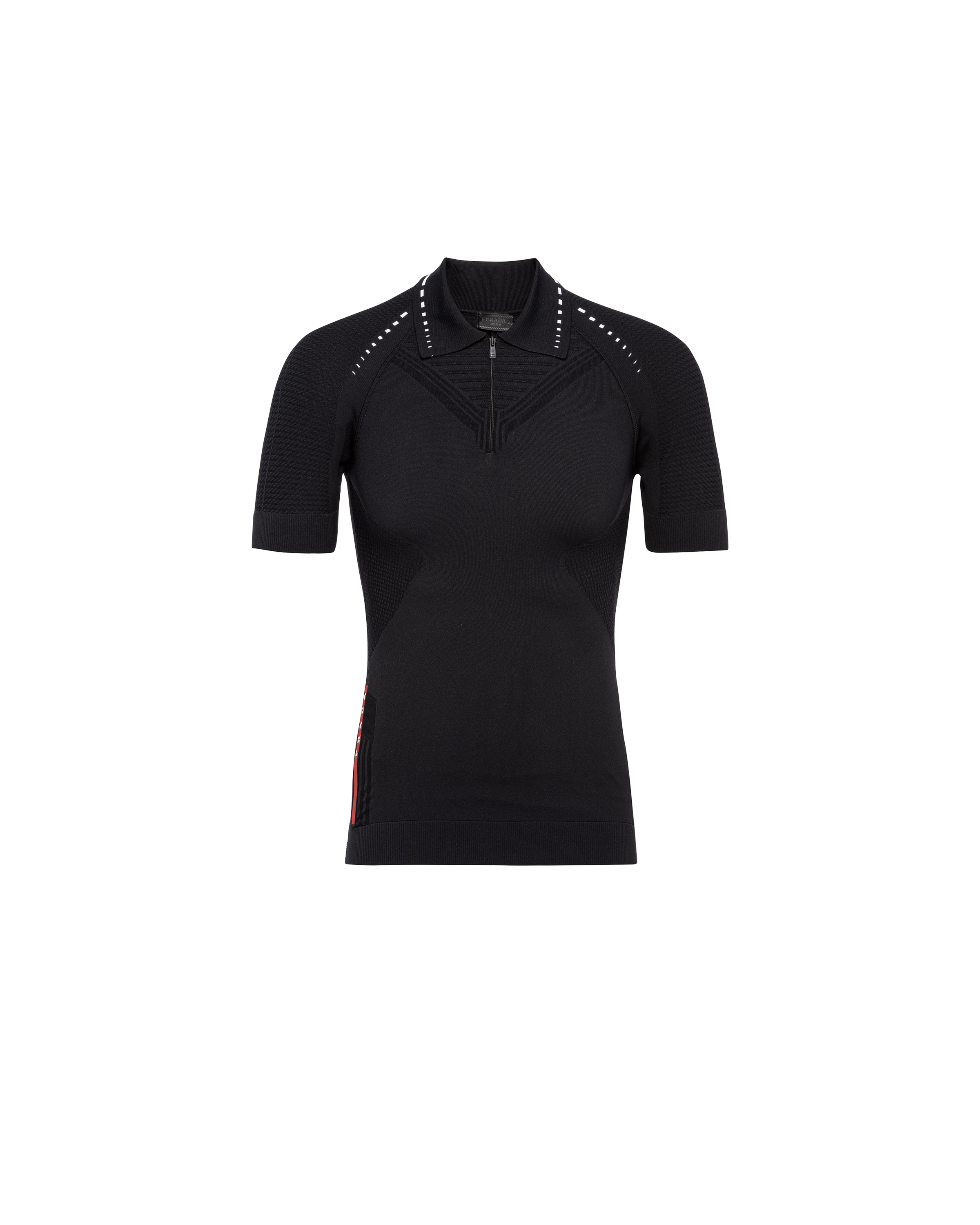 white Soft Rec Polyester polo shirt | Prada