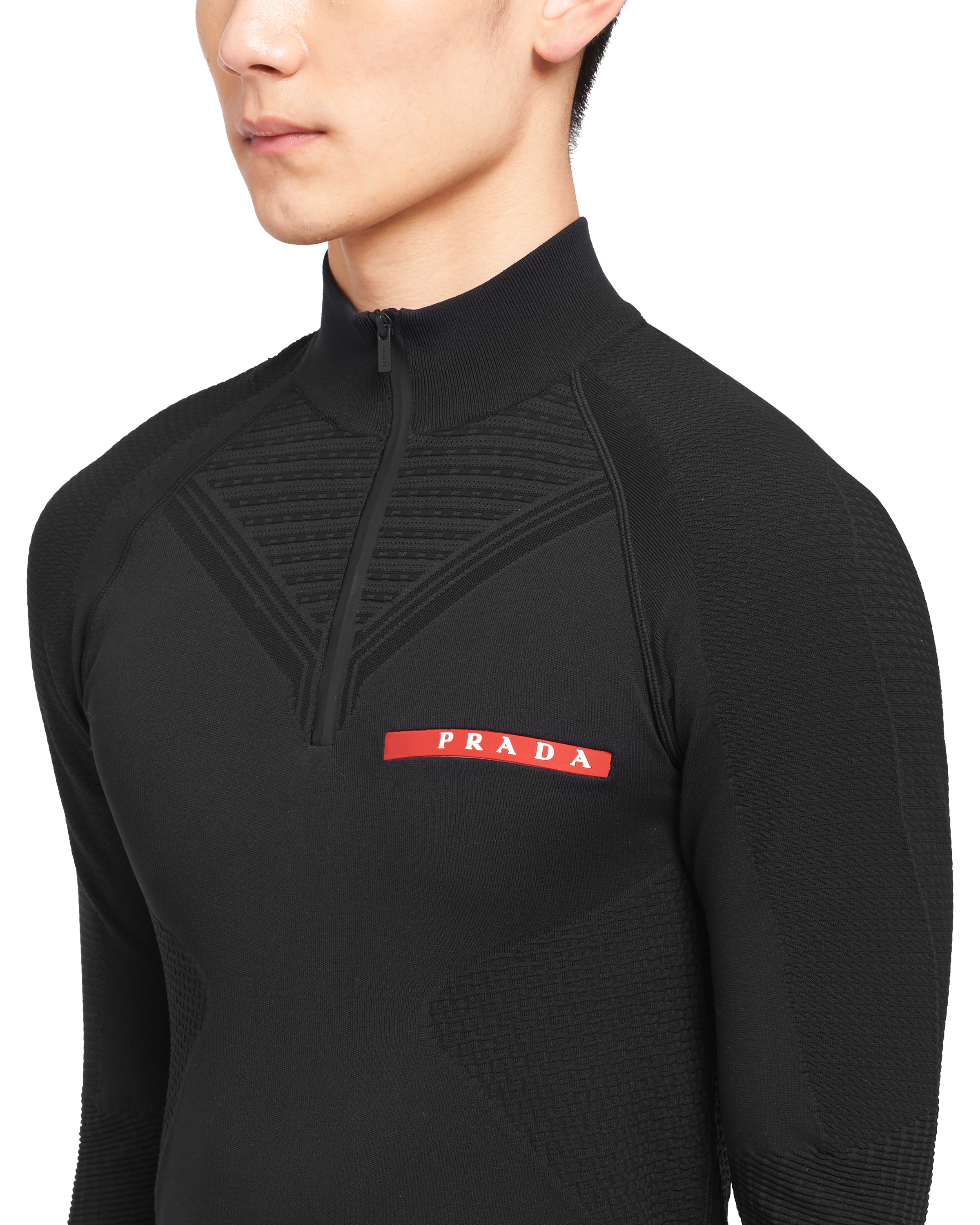 Black Soft Rec Polyester turtleneck 