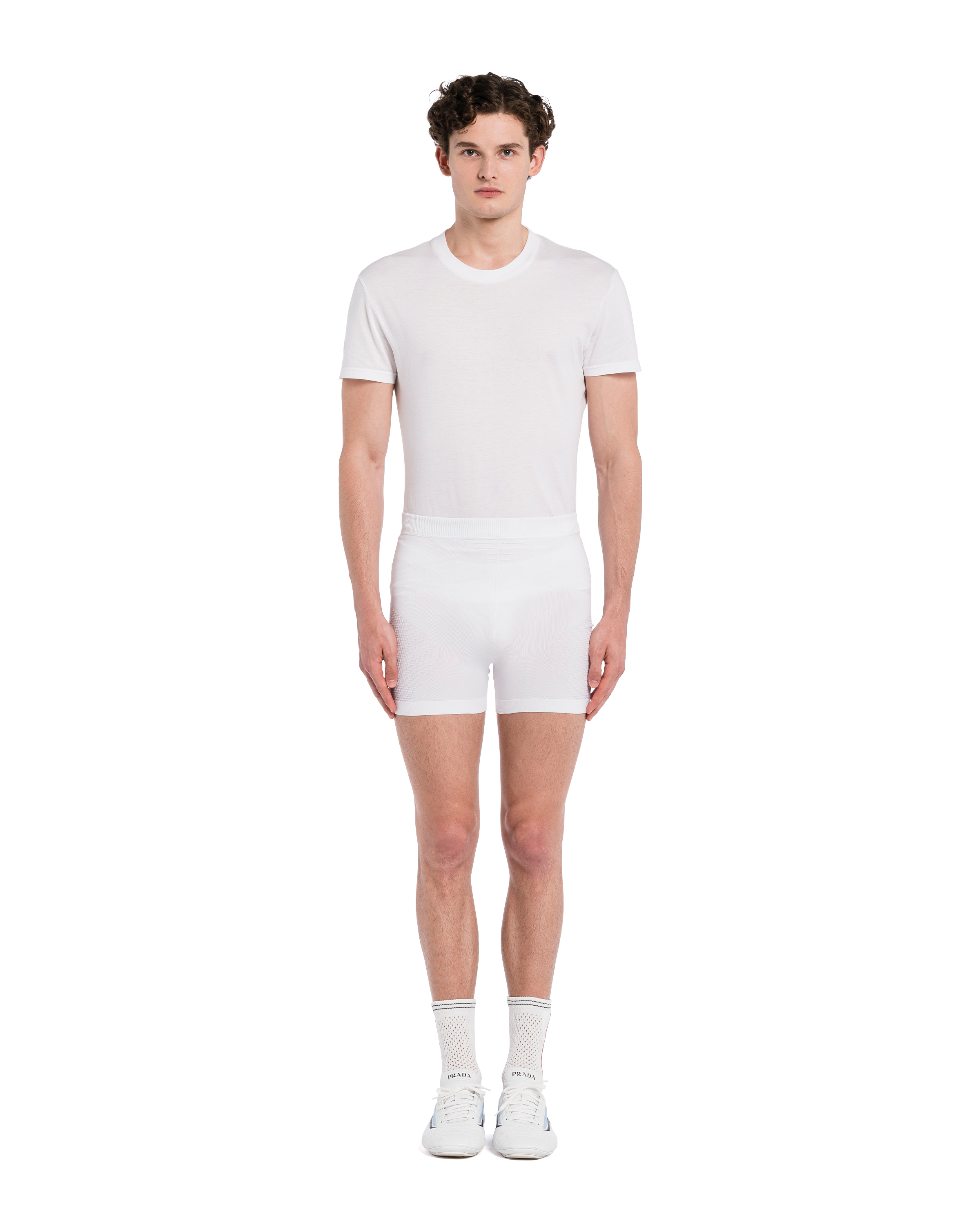 black Soft Rec Polyester shorts | Prada