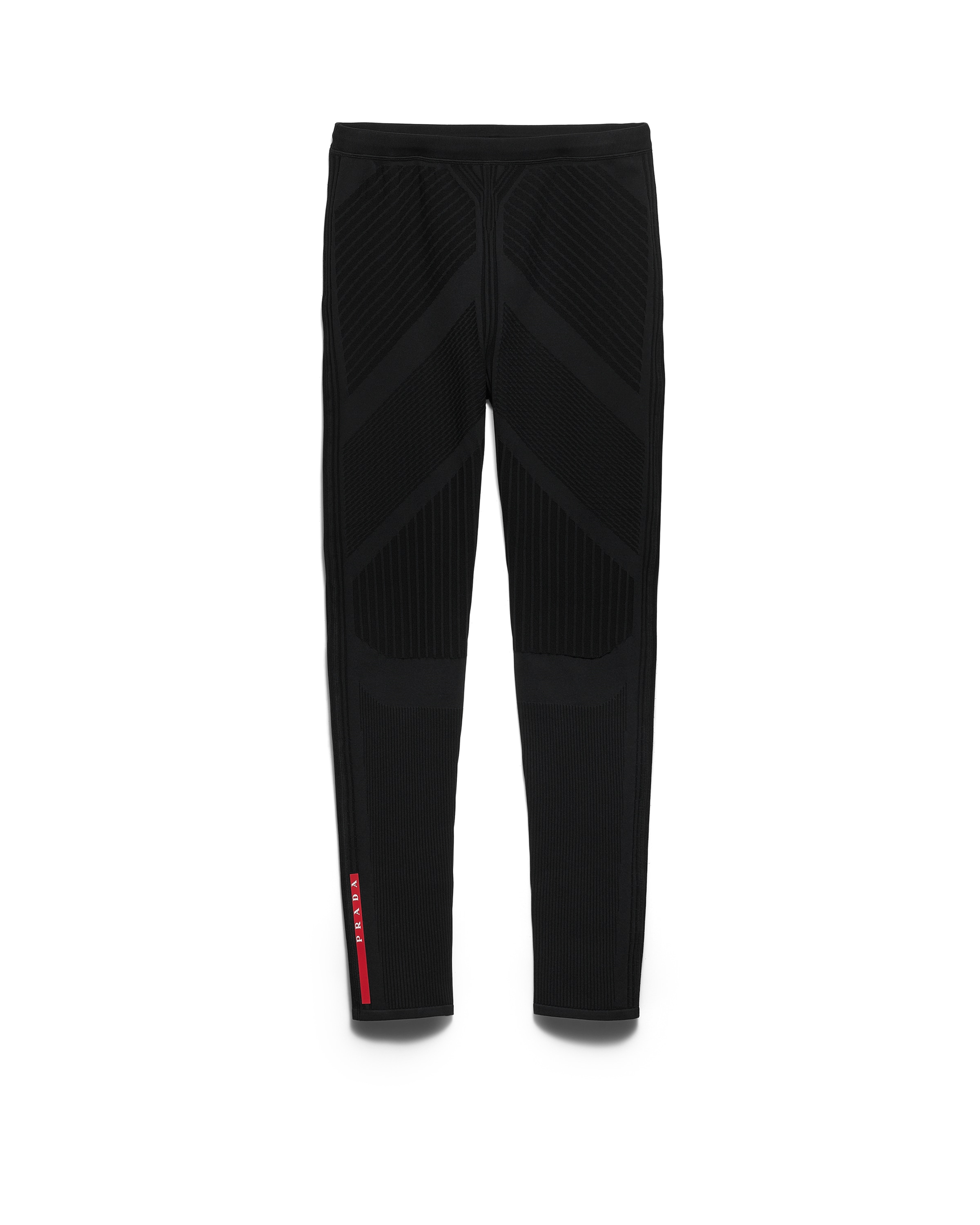 Prada Technical Knit Pants In Black