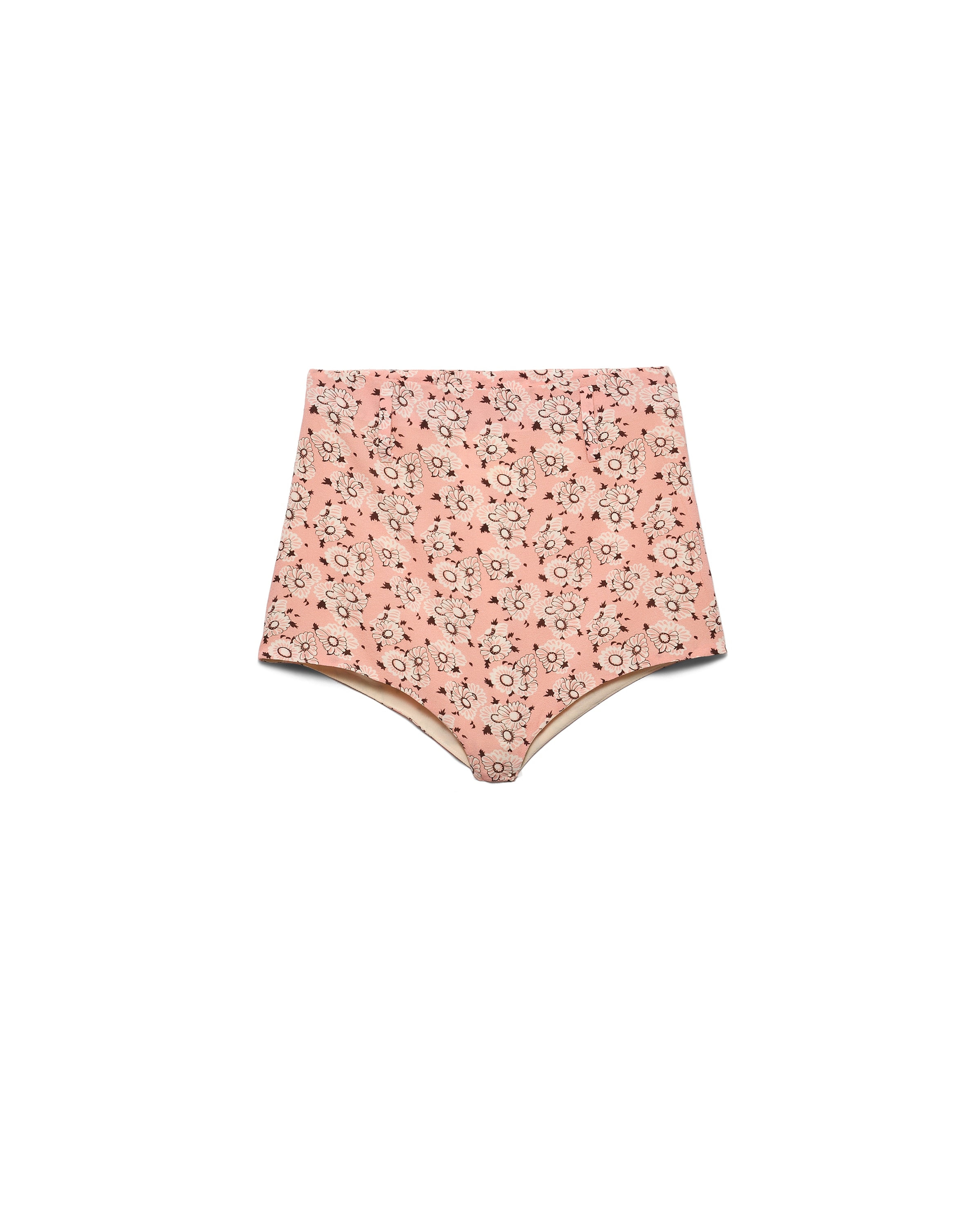 Prada Culotte En Georgette À Imprimé Floral, Femme, Camélia, Taille 4