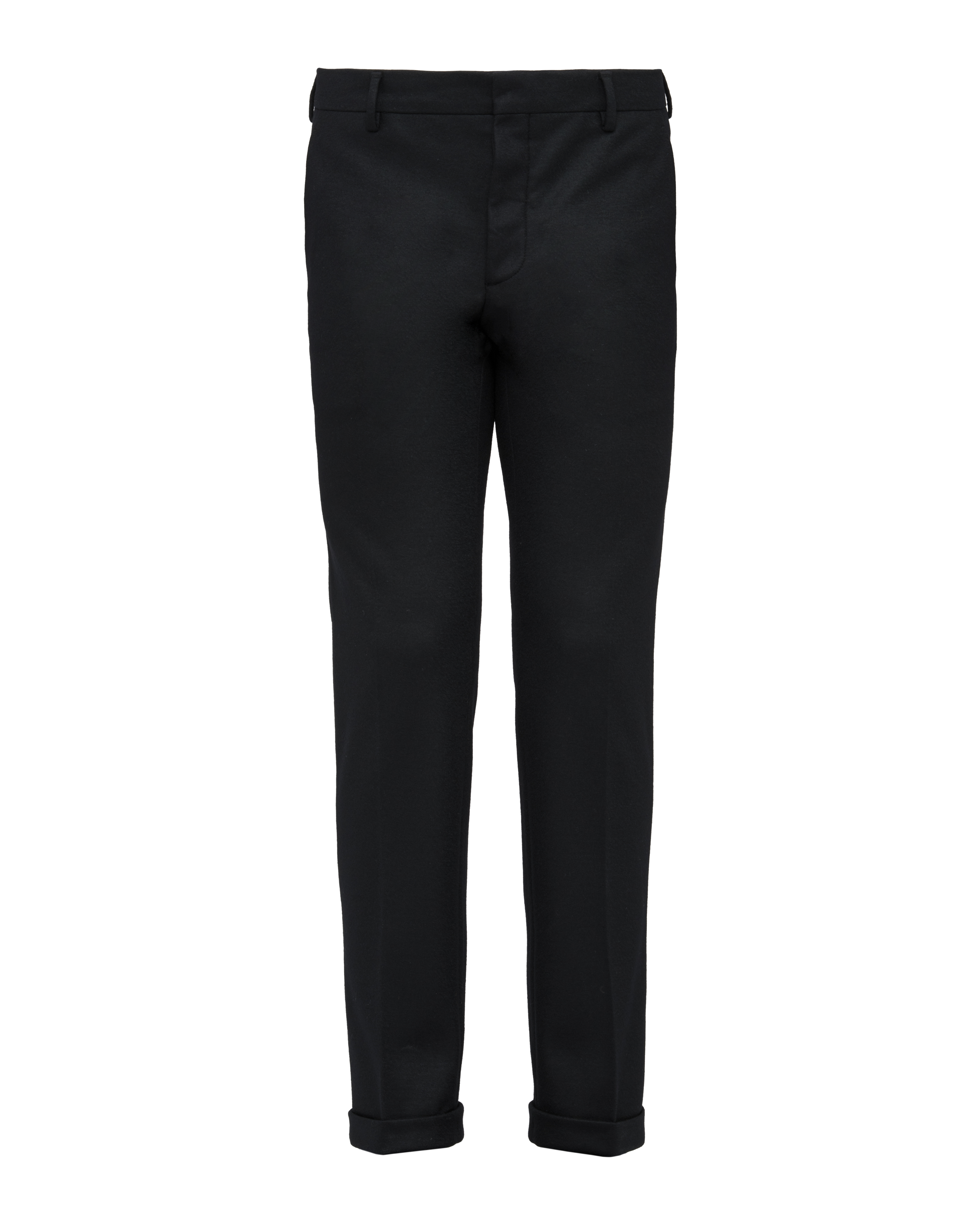 Black Wool jersey trousers Prada