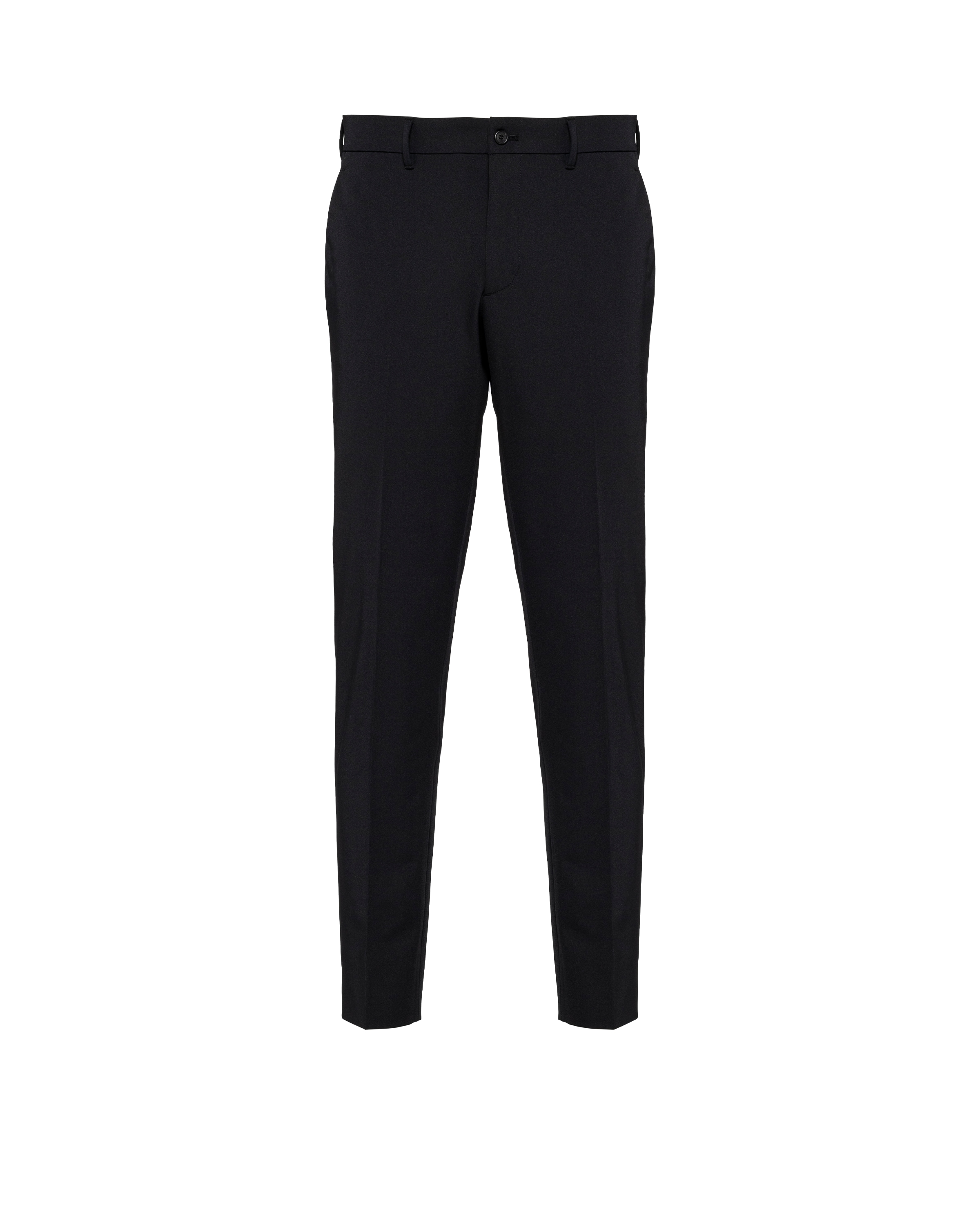 Prada Pantaloni In Tecno Stretch, Uomo, Nero, Taglia 58