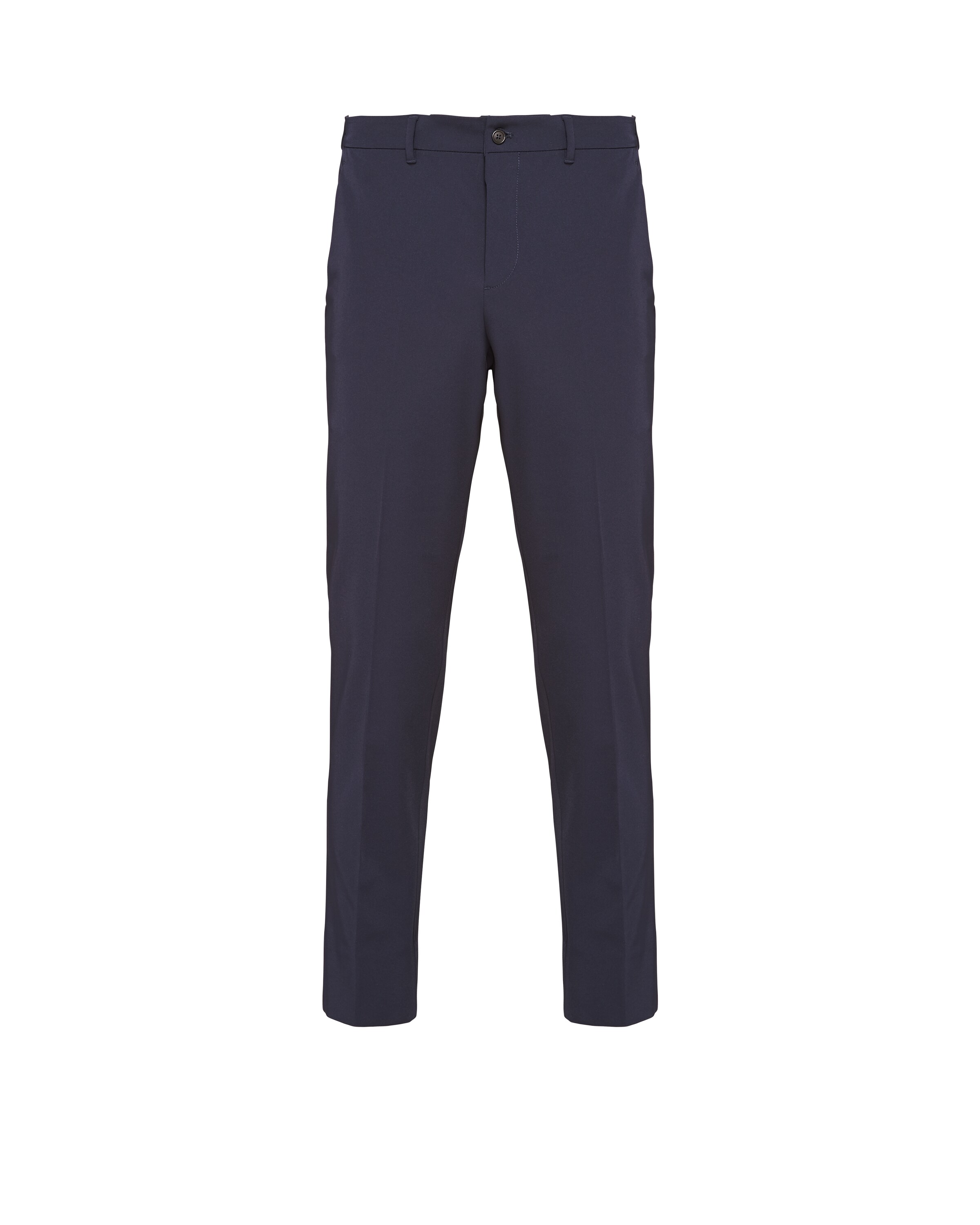 Prada Pantaloni In Tecno Stretch, Uomo, Blu, Taglia 44