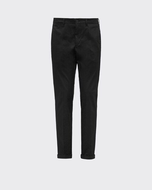Black Stretch Gabardine Trousers | Prada