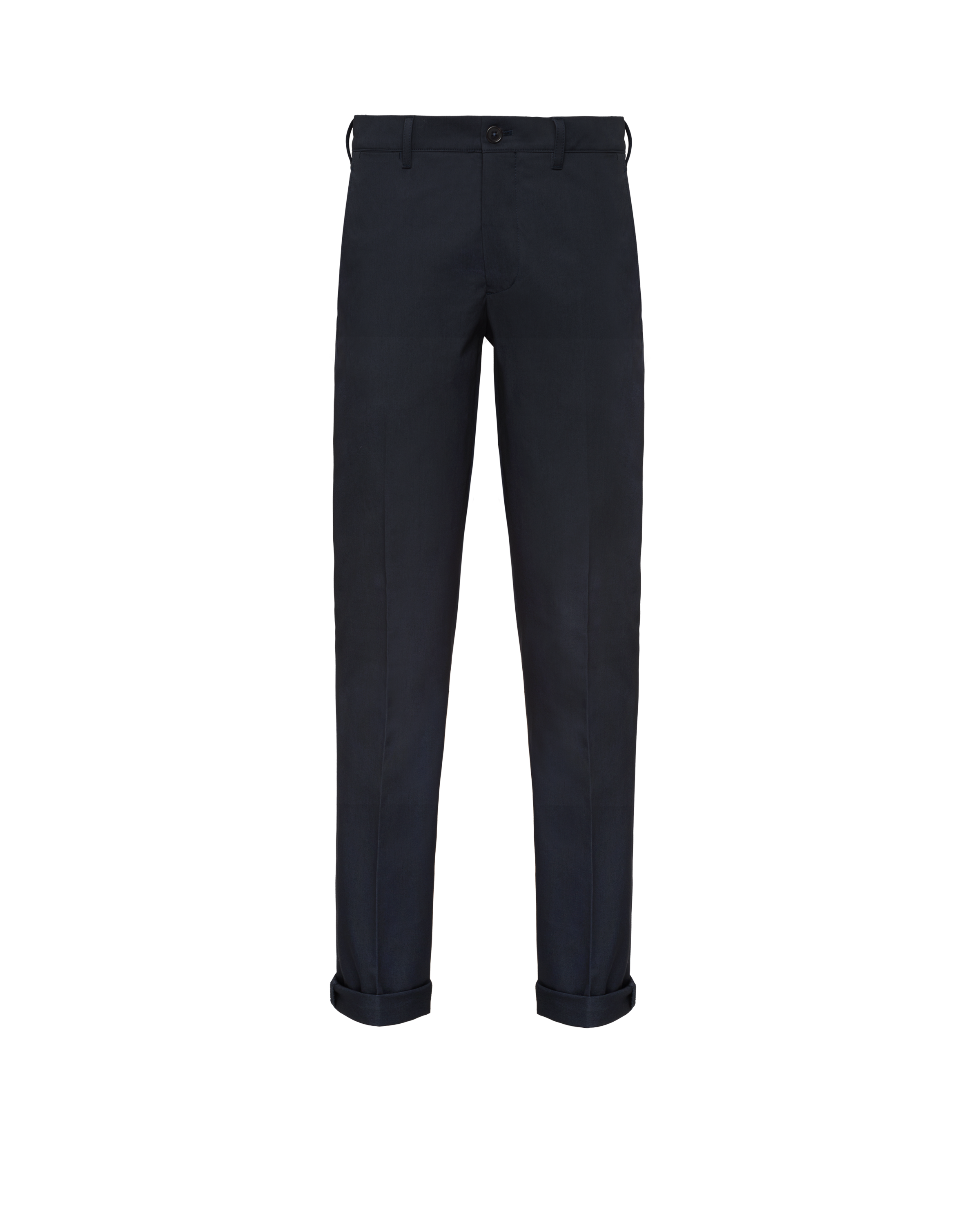 Navy Stretch Gabardine Trousers | Prada