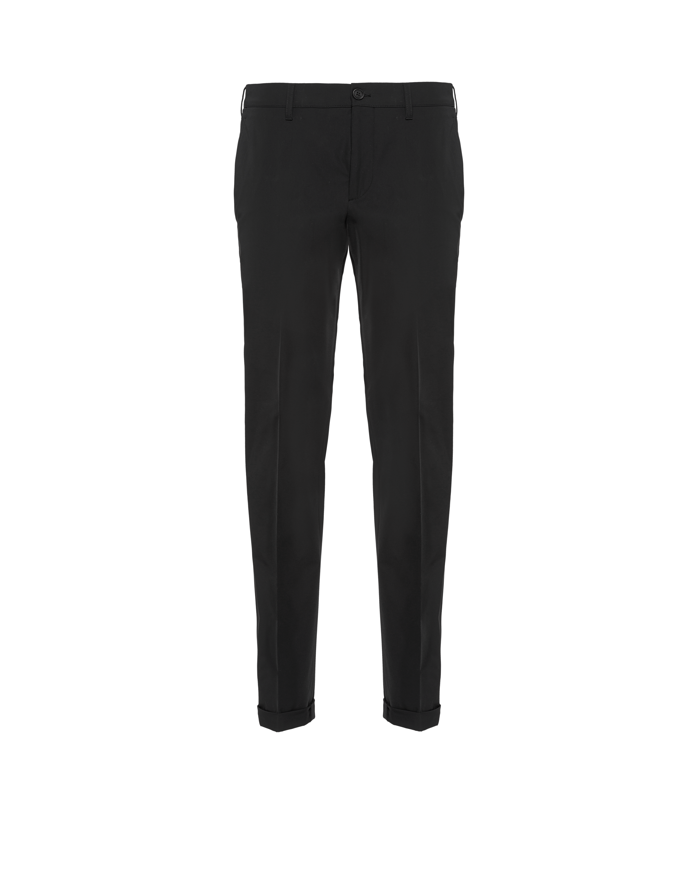 Black Light Stretch Techno Fabric Trousers PRADA