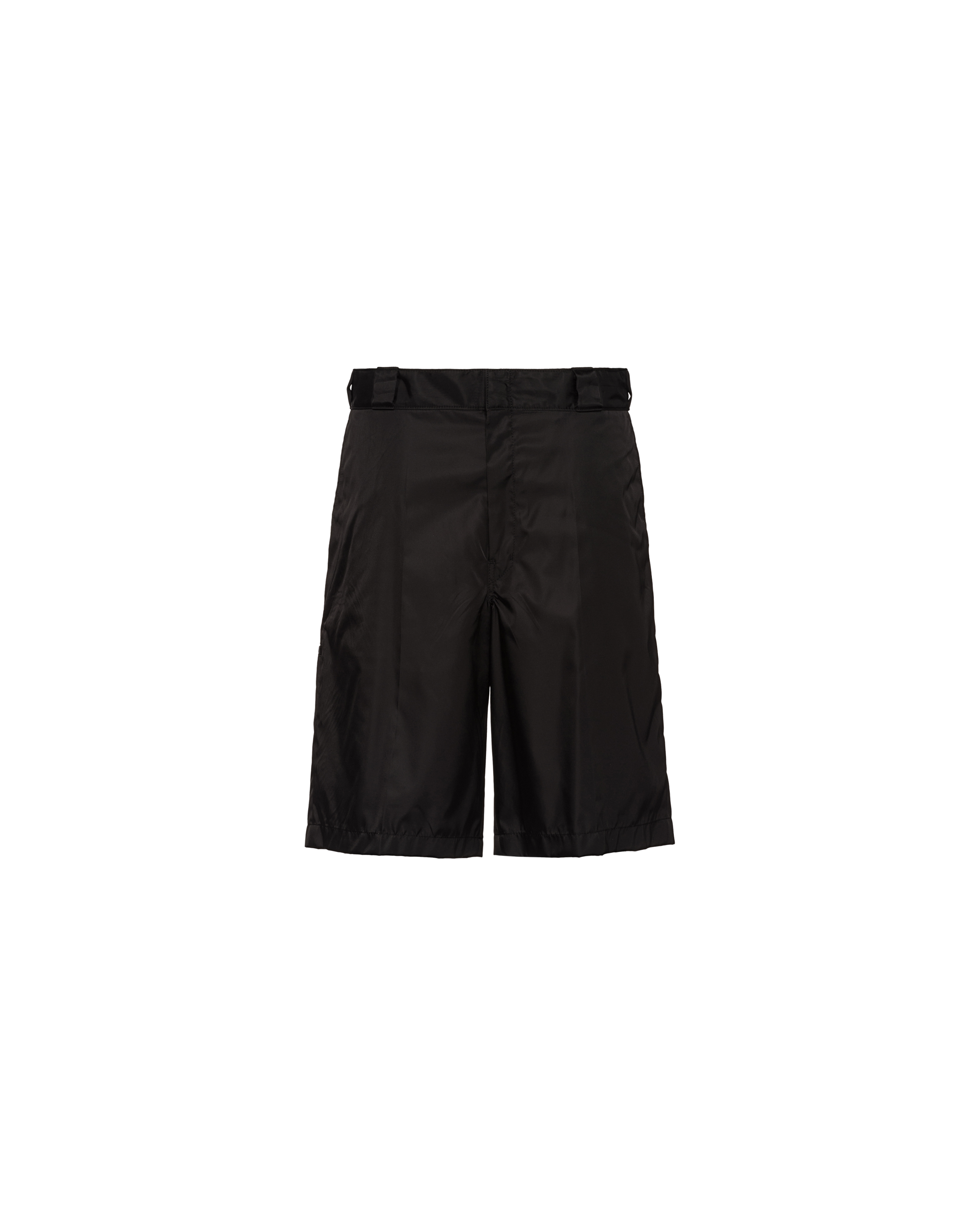 Prada High-waisted Knee-length Shorts In Black