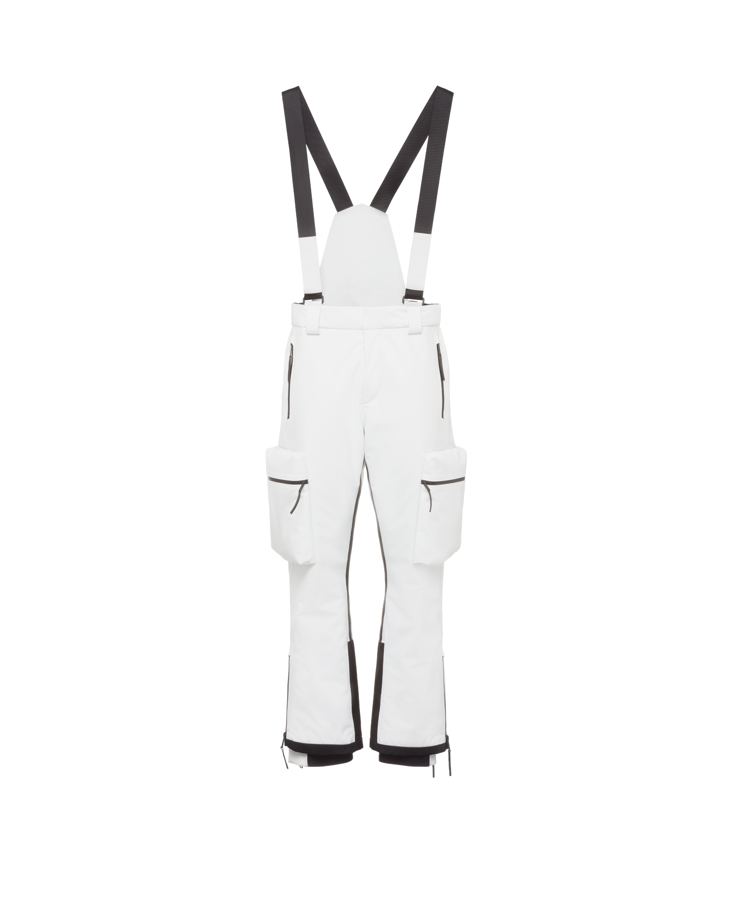 Prada Technical Fabric Ski Pants In Chalk White