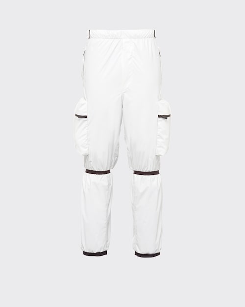 Chalk White Light Nylon snowboard pants | Prada