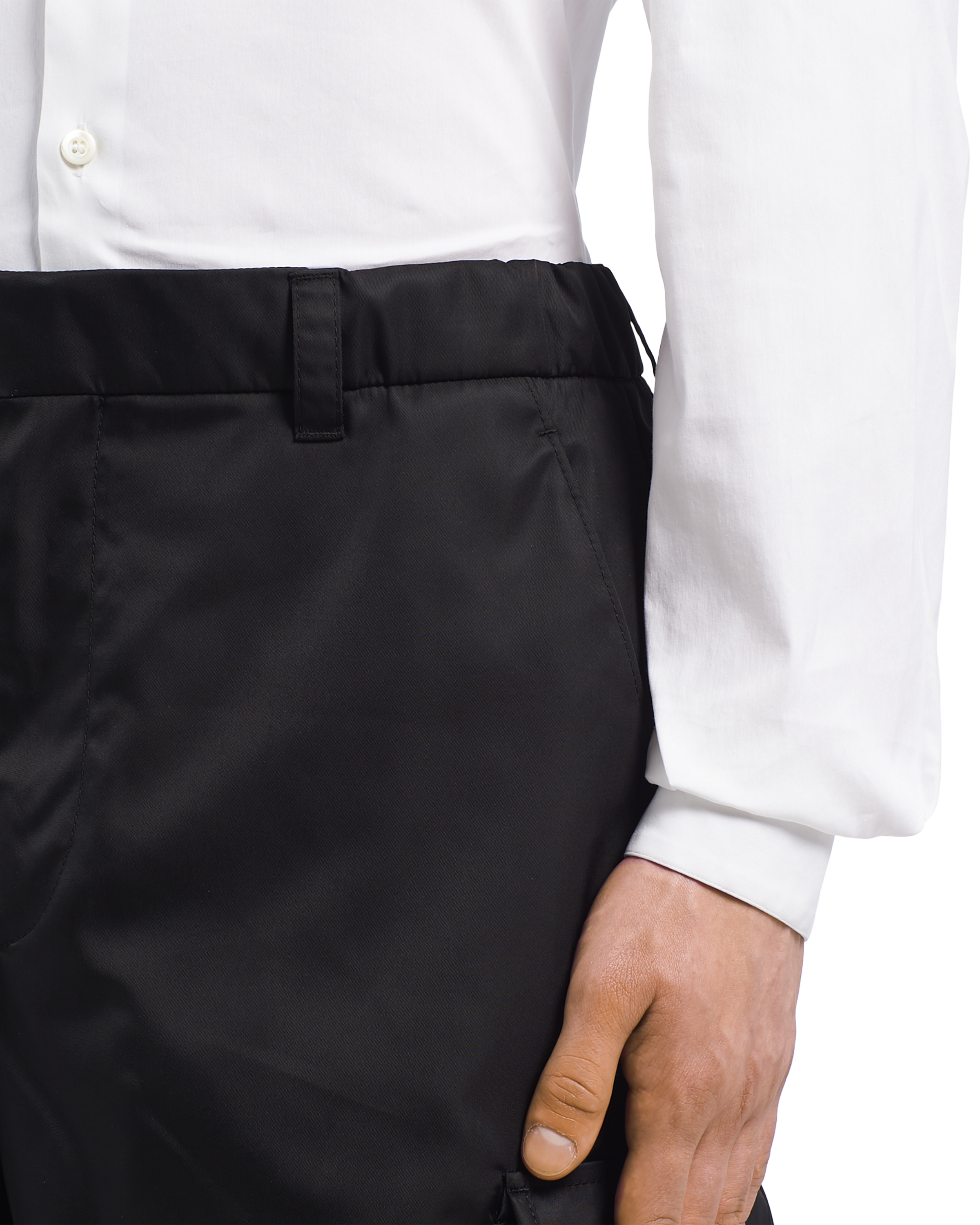 ブラック Re-nylon バミューダショーツ | PRADA