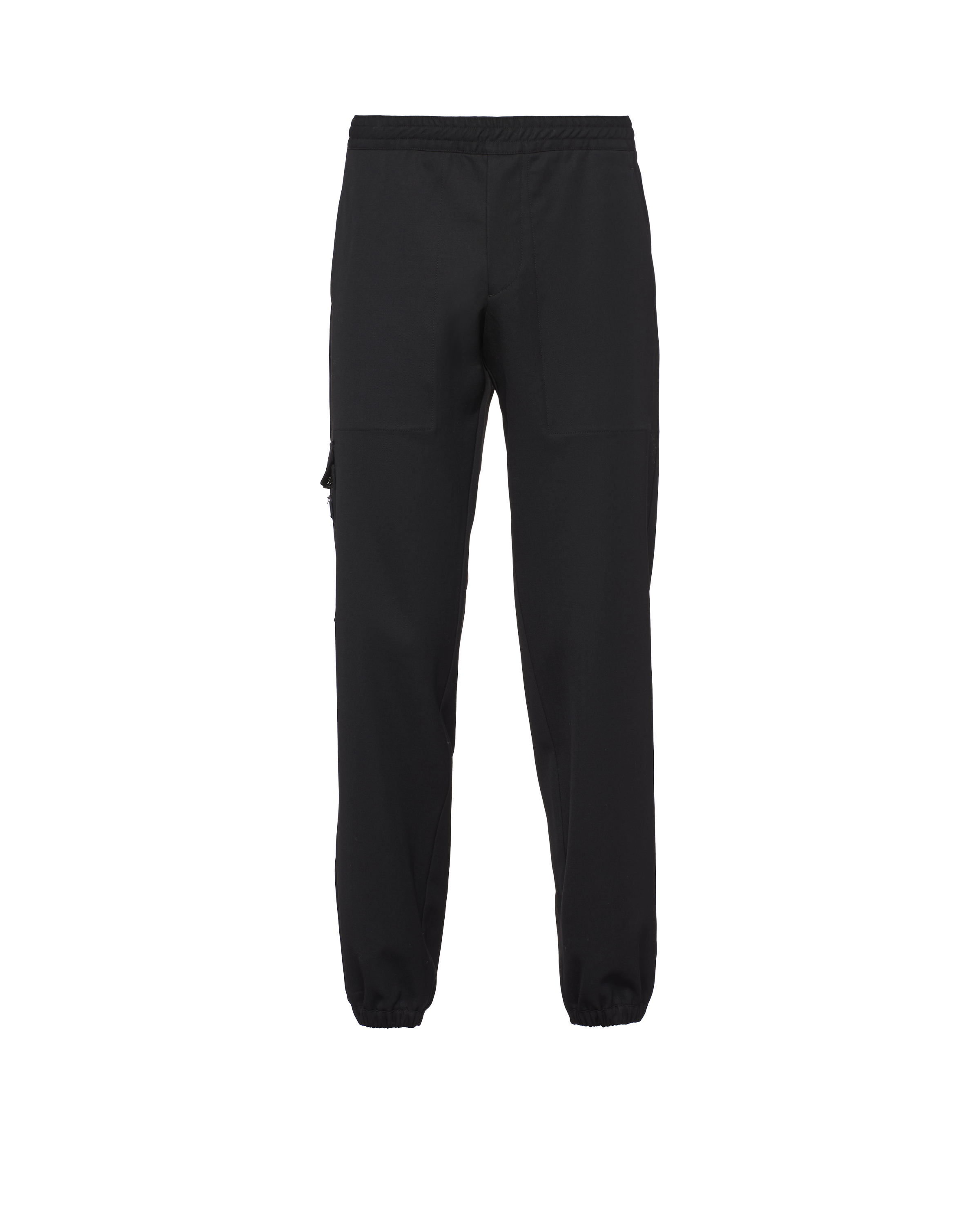 Prada black hotsell nylon gabardine trousers