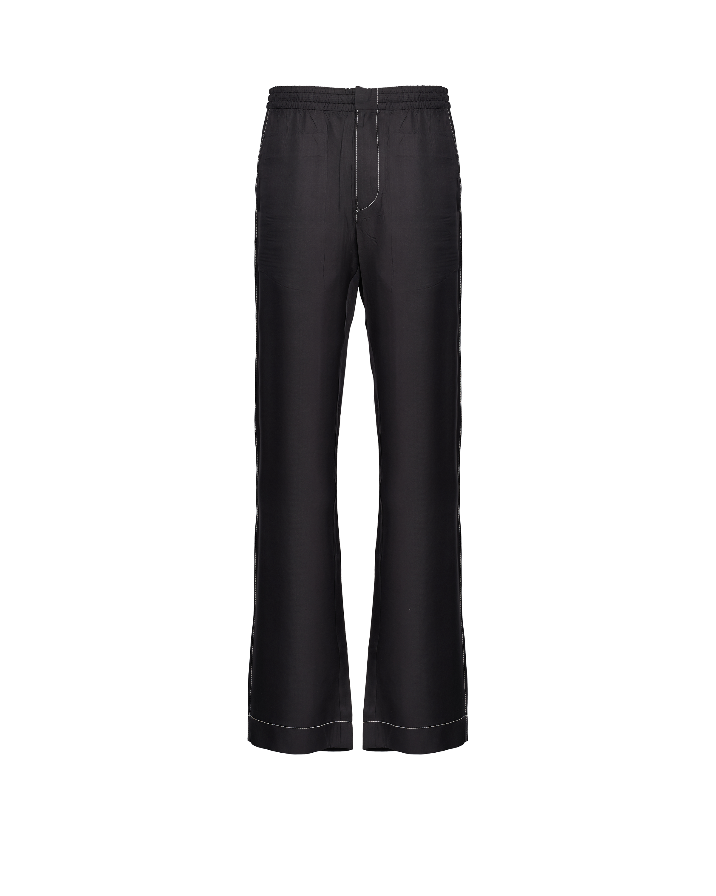 Prada Silk Pants In Black