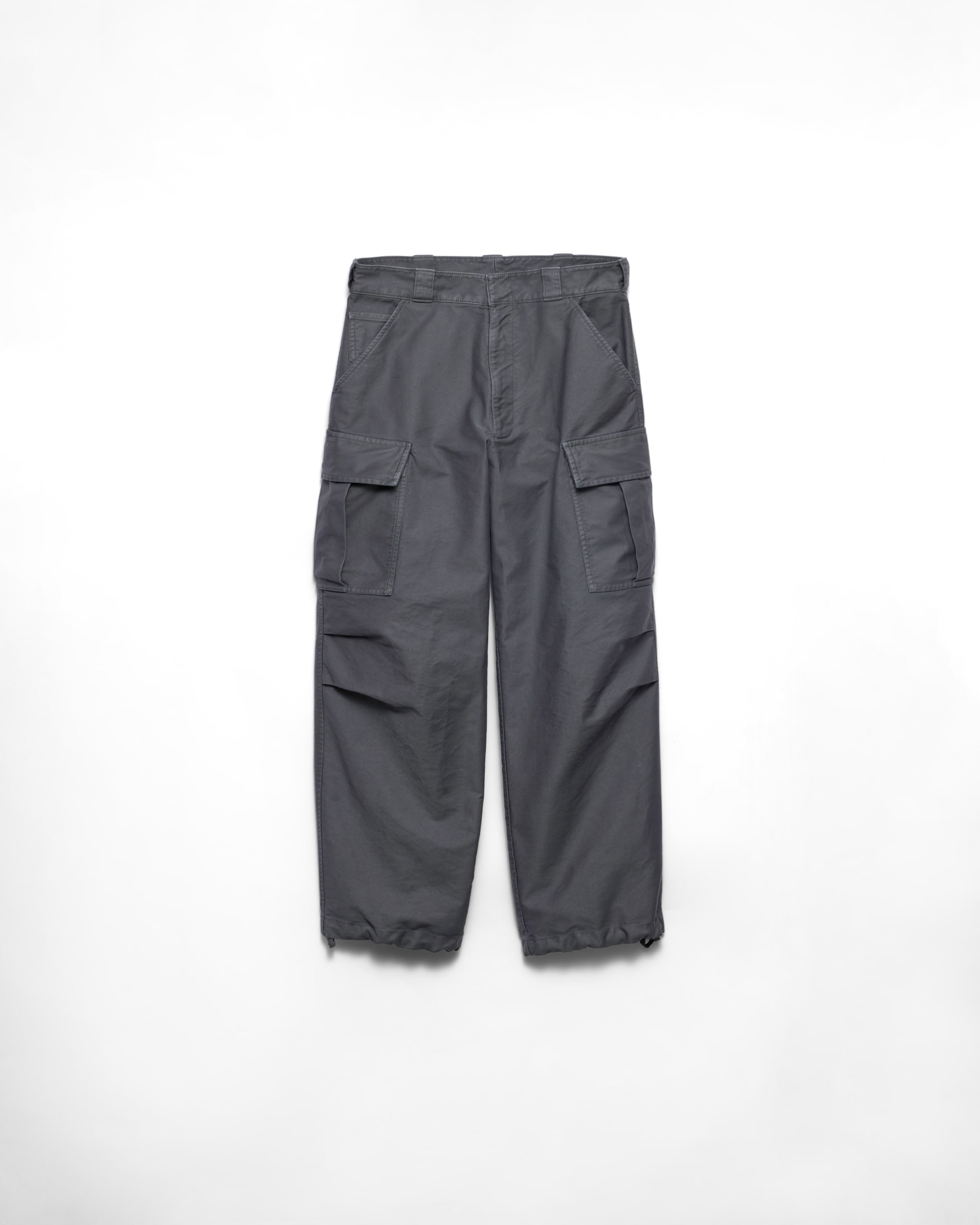 Prada Pantalon Cargo En Coton, Homme, Gris Plomb, Taille S