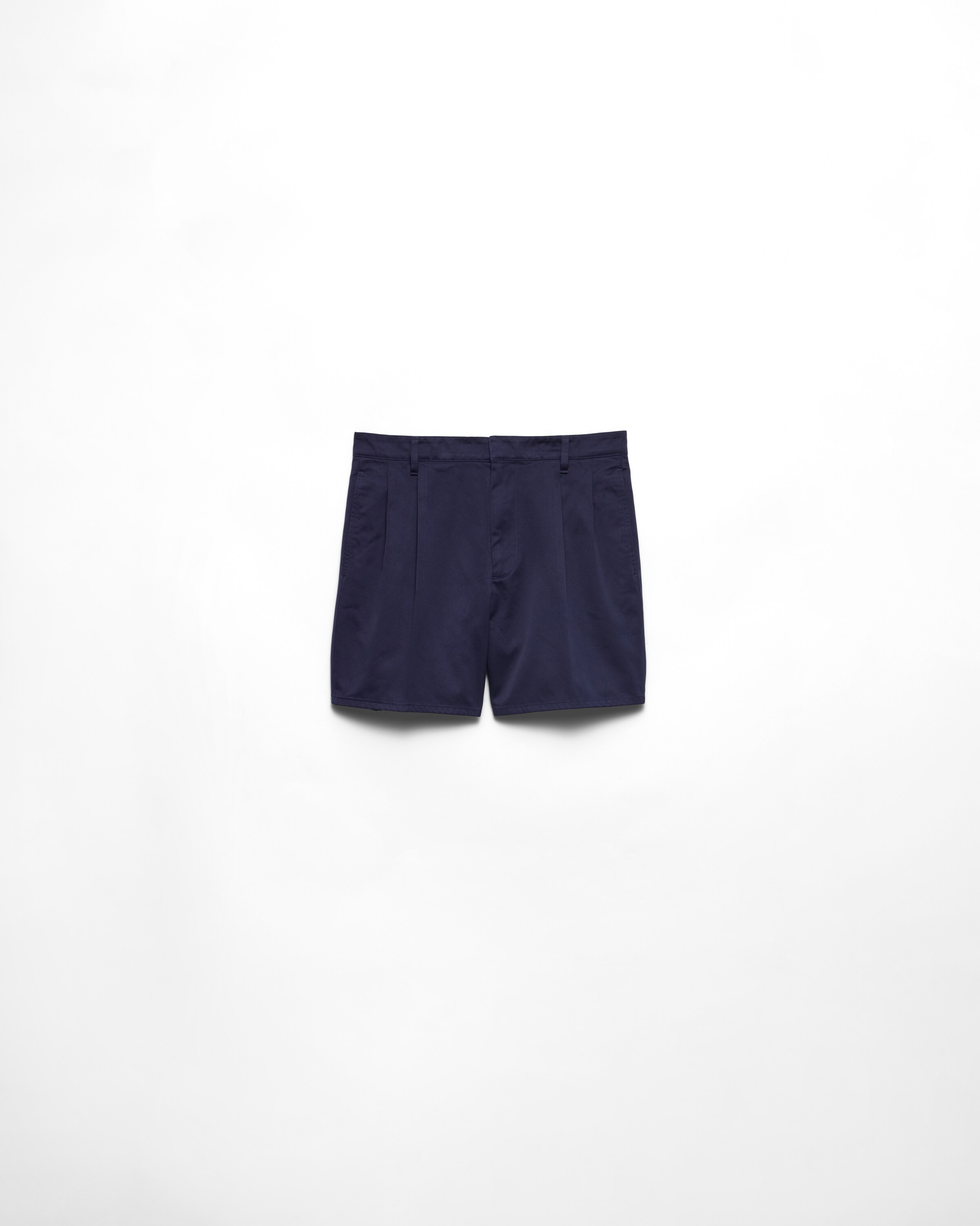 Prada Bermuda En Coton, Homme, Bleu, Taille 52