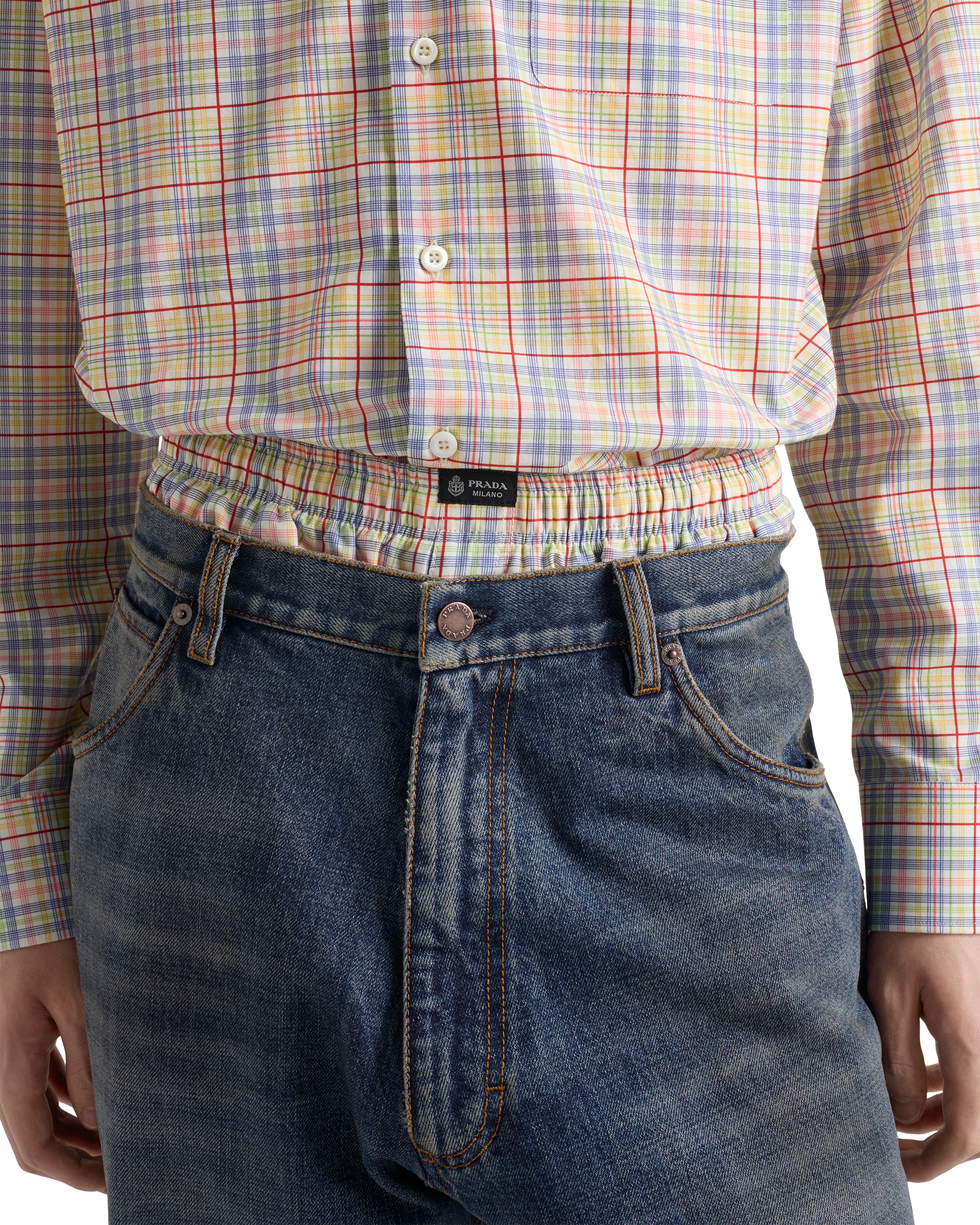 Prada Cotton Bermudas In Multi