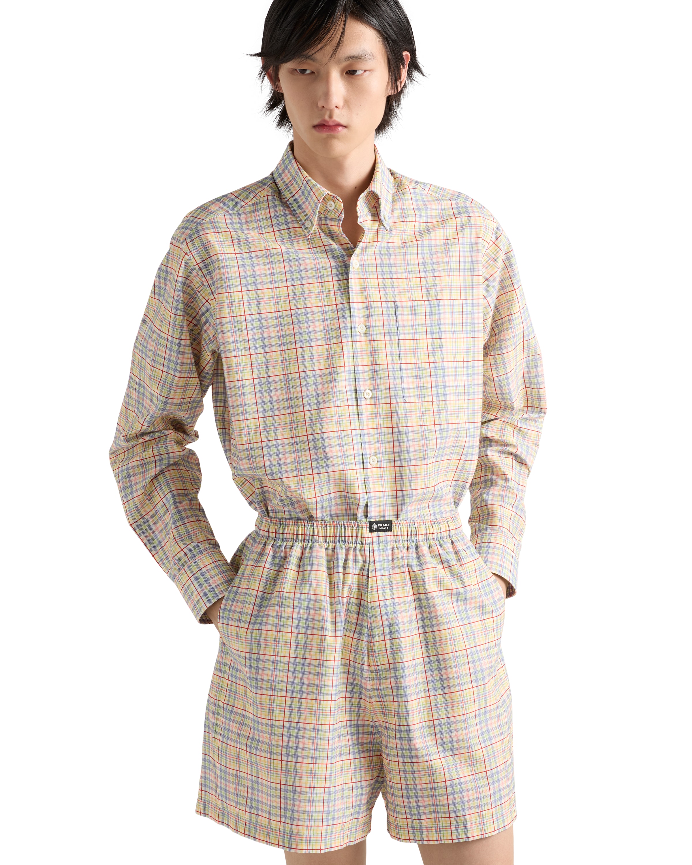 Prada Cotton Bermudas In Multi