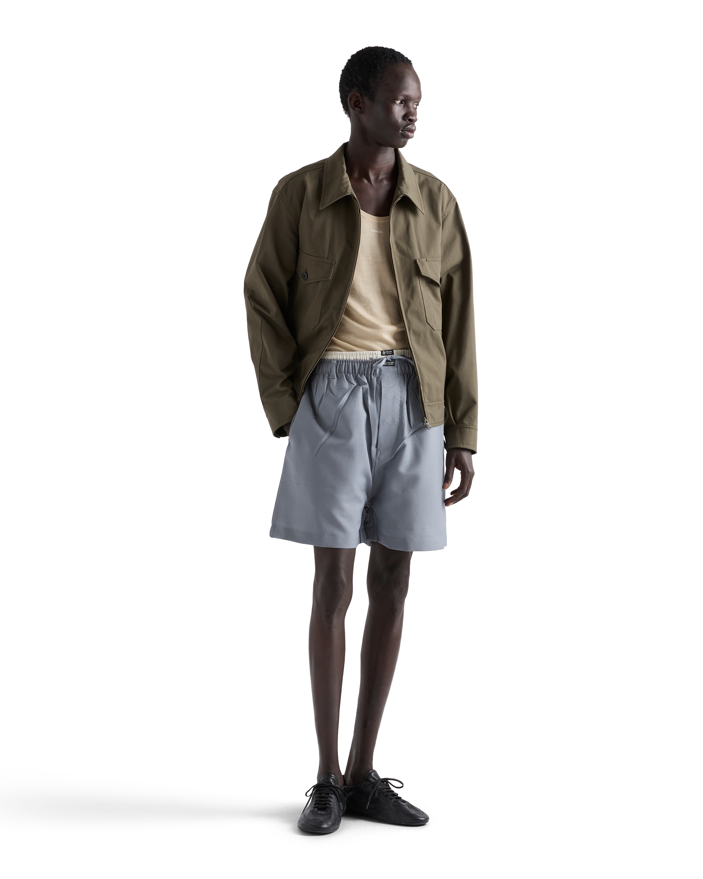 Prada Mohair Wool Bermudas In Multi